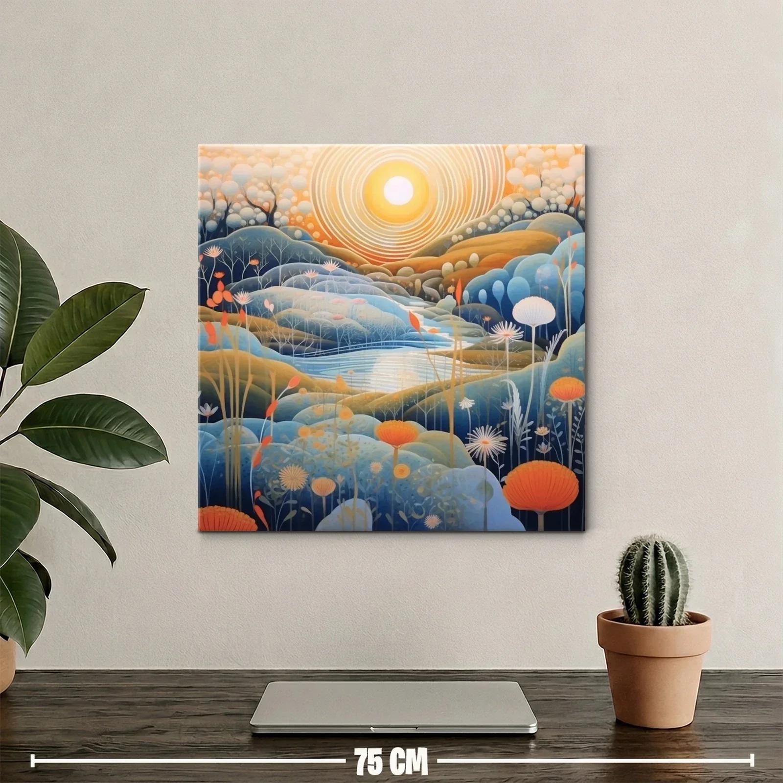 Paisaje onírico con cálidos tonos al amanecer — miniatura 2