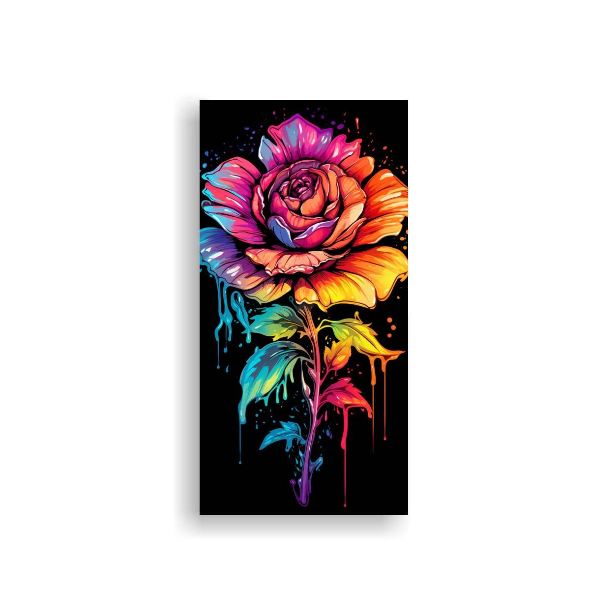 Cuadro rosa multicolor con efecto salpicado — imagen principal