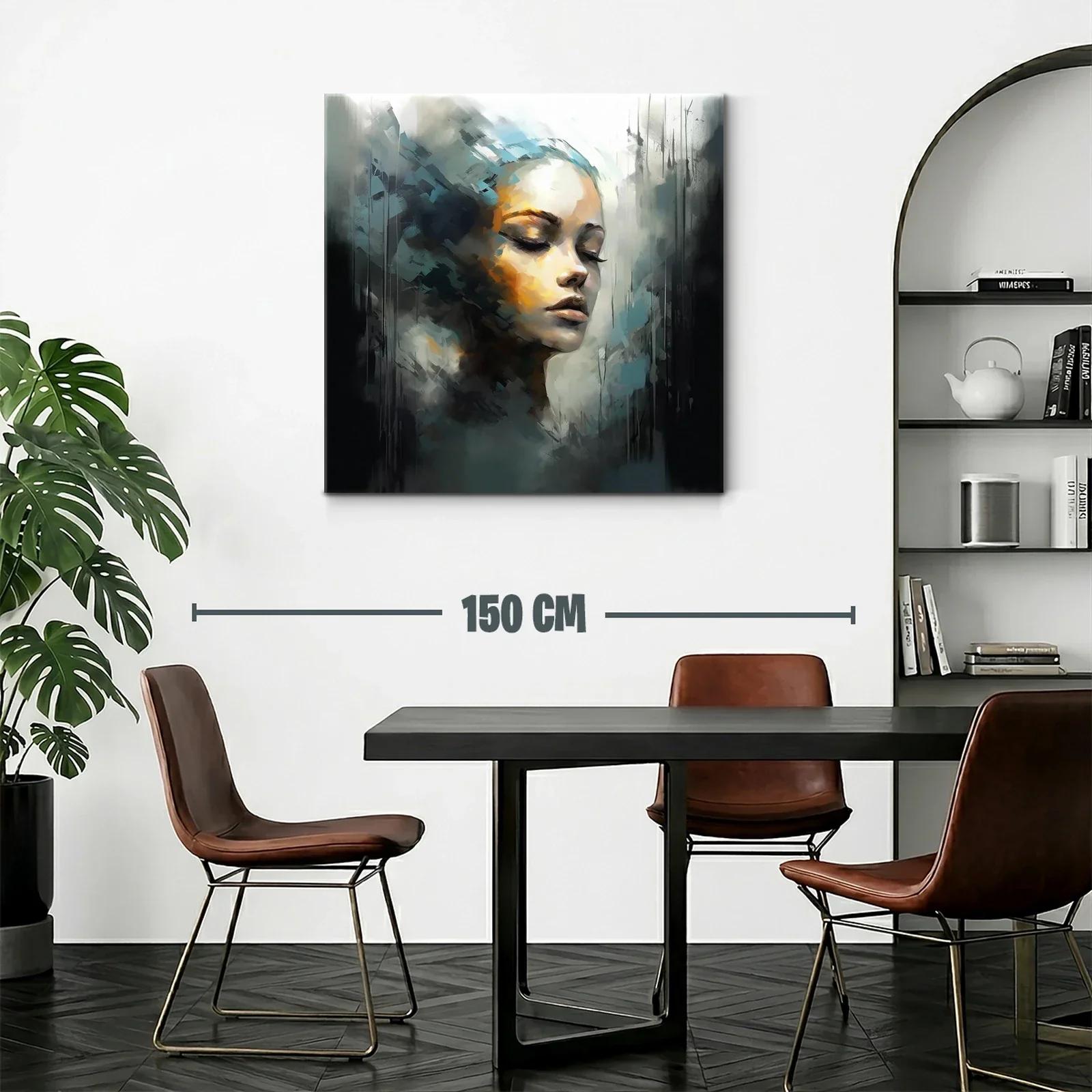 Rostro femenino en calma con tonos suaves y contrastes sutiles — miniatura 2