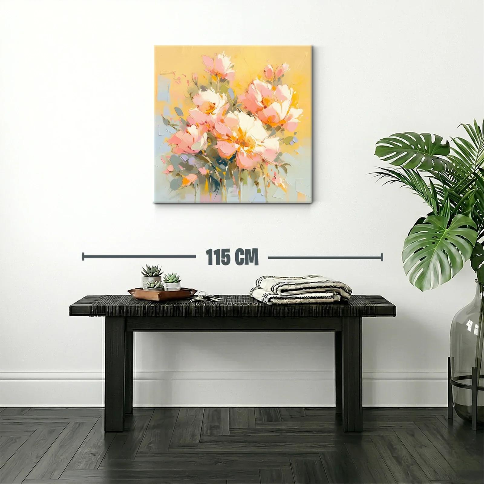 Cuadro con ramo de flores en tonos pastel — miniatura 2
