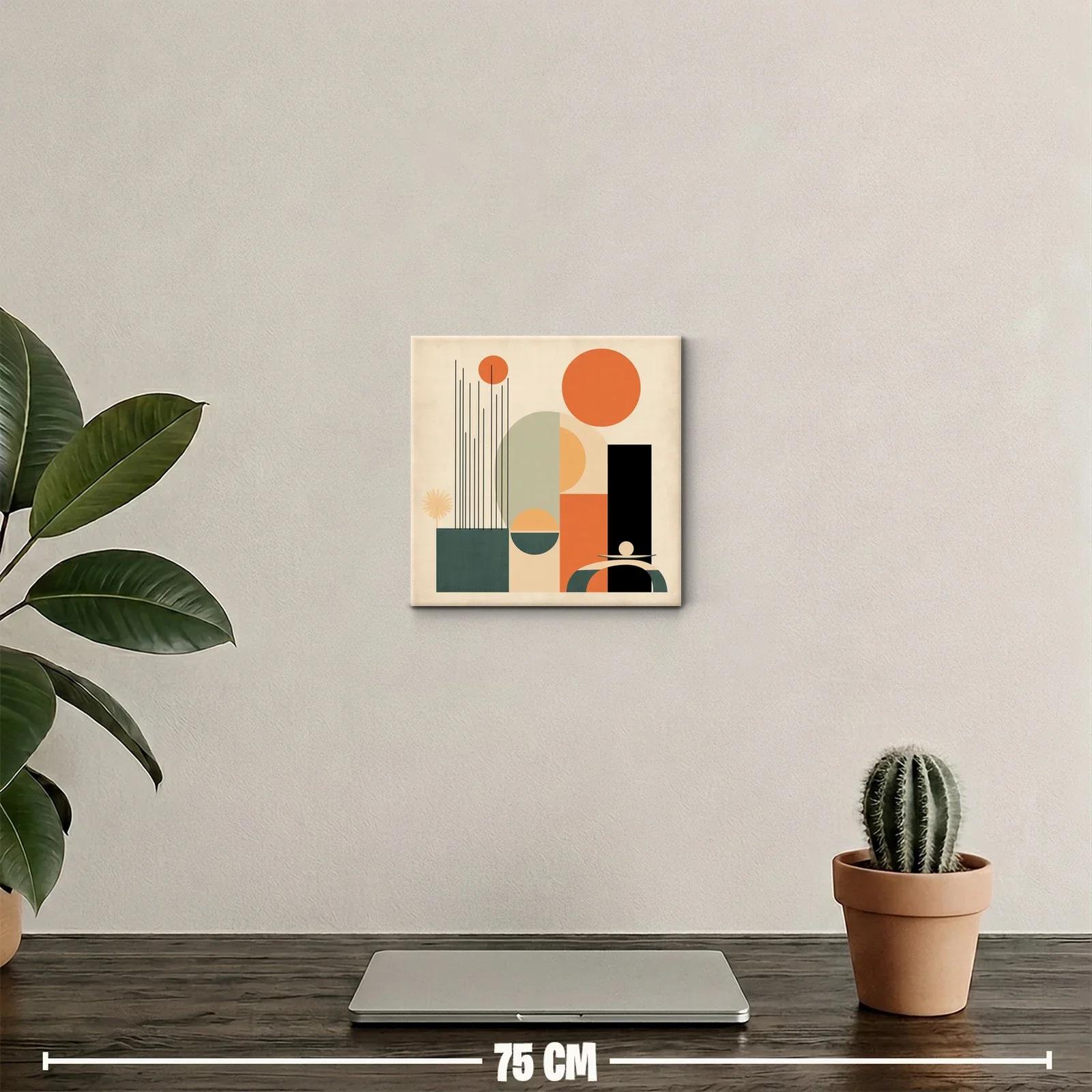 Composición geométrica con tonos cálidos para ambiente moderno — miniatura 2