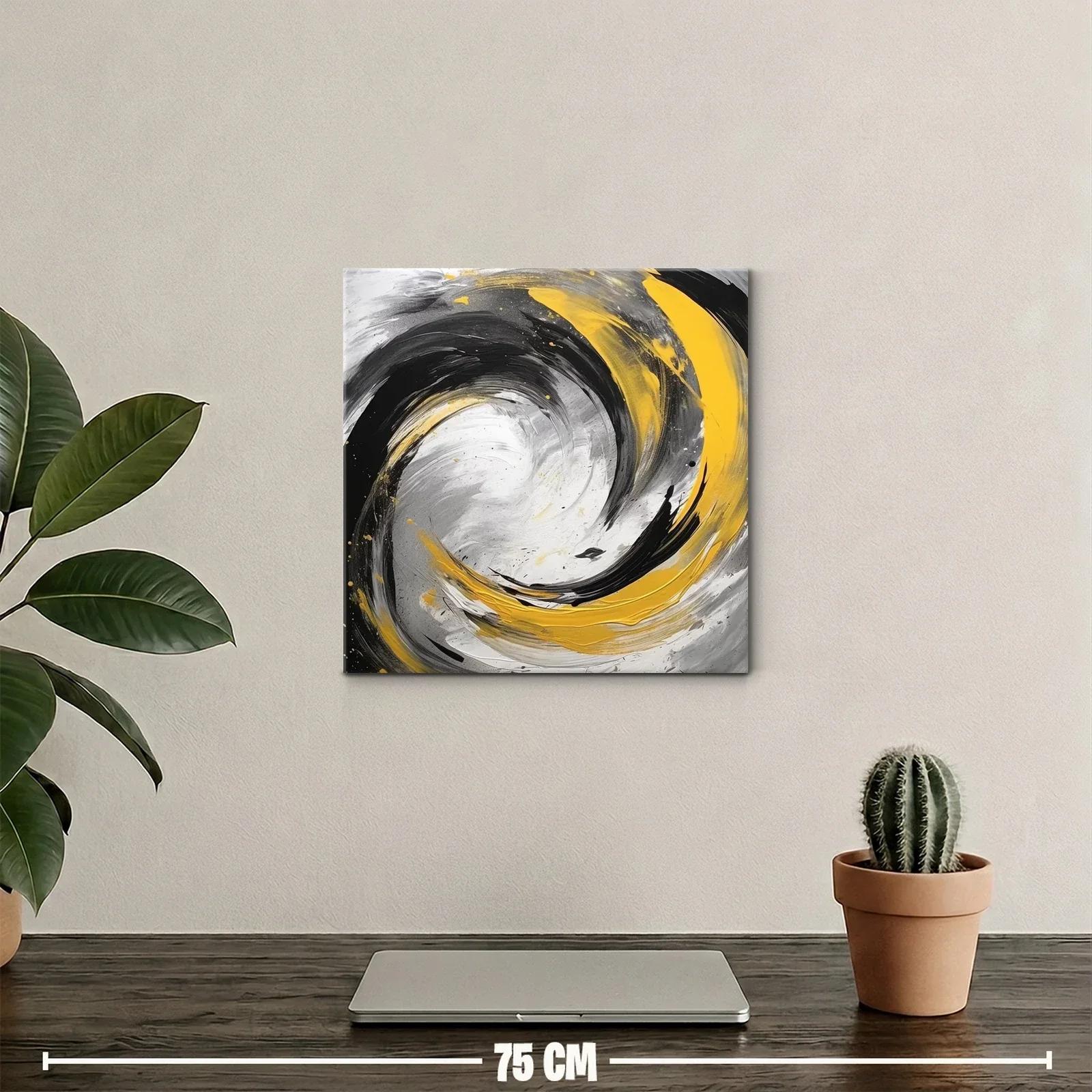 Cuadro abstracto con energía y movimiento vibrante — miniatura 2