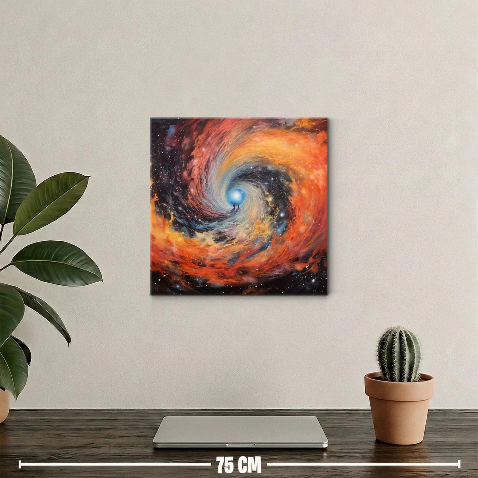 Espiral Cósmica con Luz Azul y Tonos Cálidos Vibrantes — miniatura 2