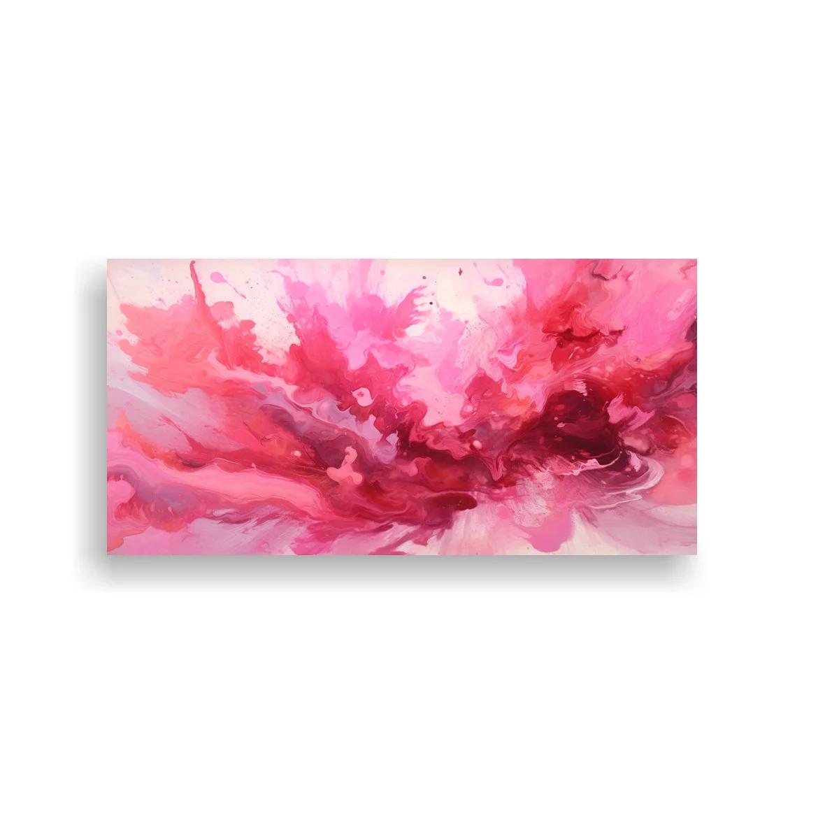 Cuadro nube de tinta rosa con expansión horizontal — imagen principal