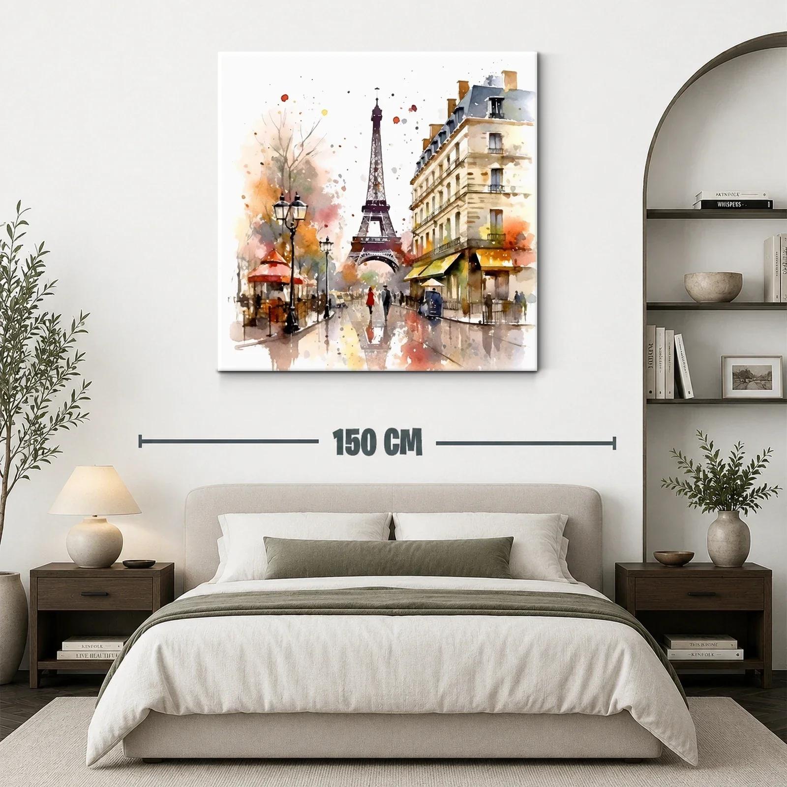 Paisaje parisino con Torre Eiffel y ambiente otoñal — miniatura 3