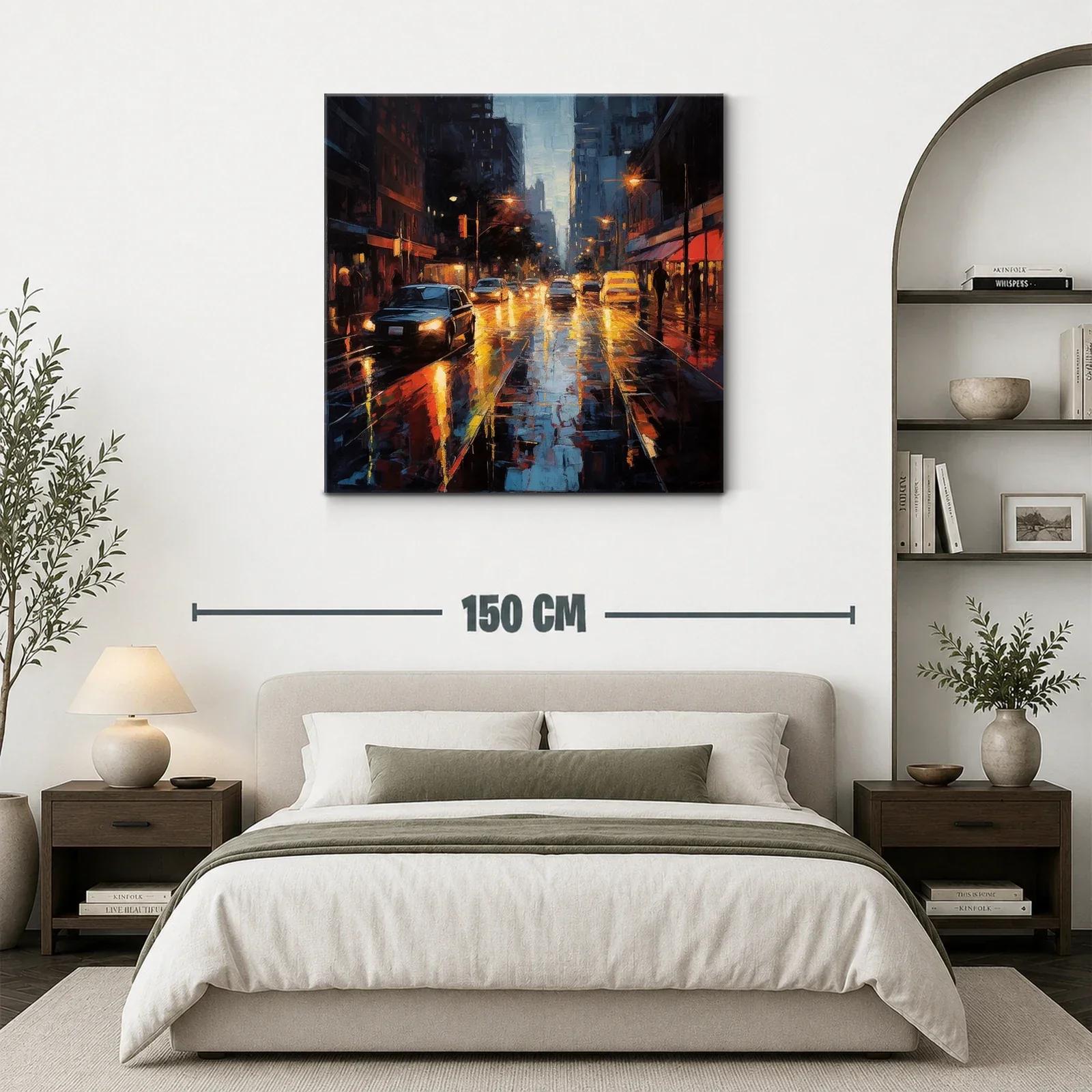 Travesía Nocturna en Ciudad Lluviosa con Luces Vibrantes — miniatura 3