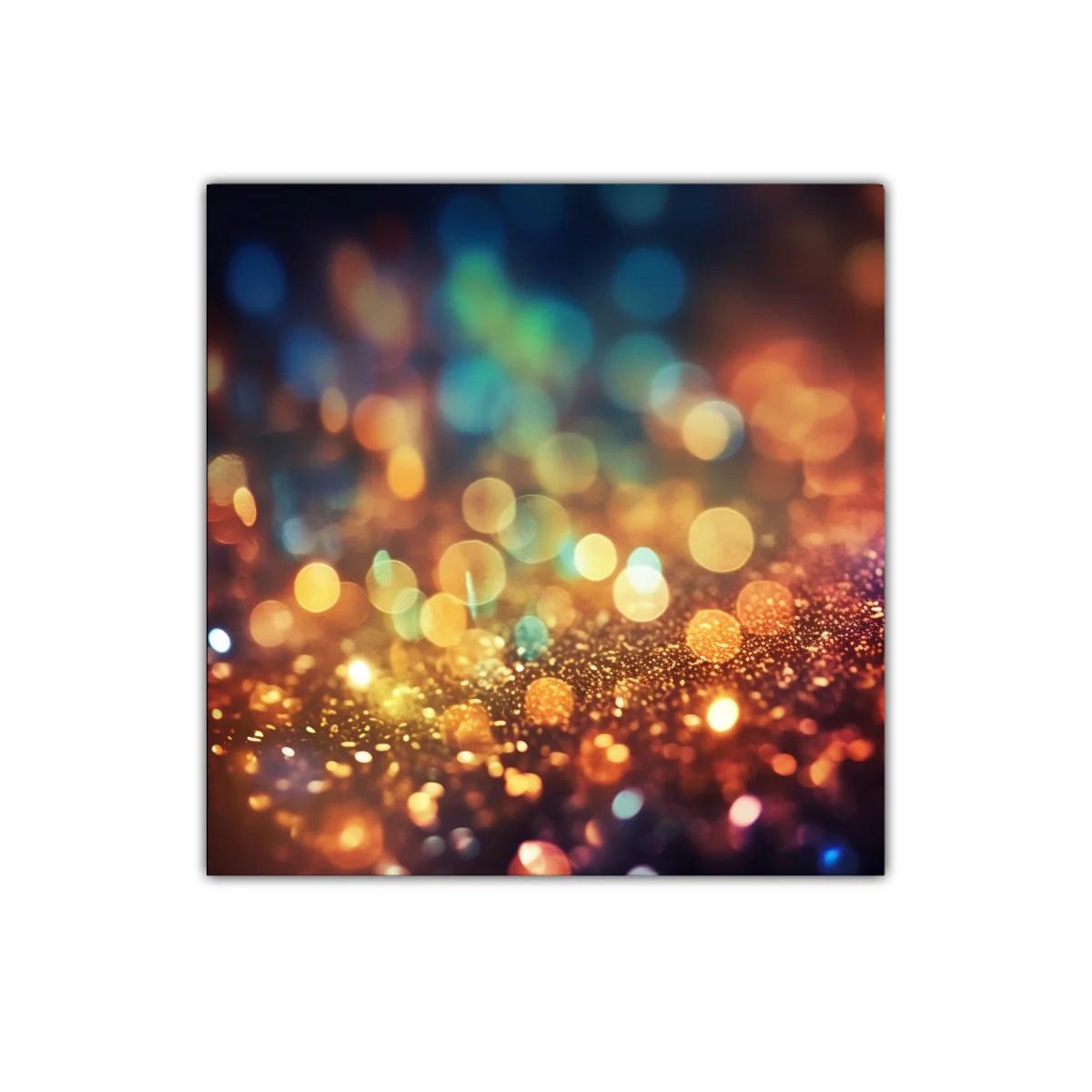 Cuadro decorativo de luces difusas en tonos cálidos y fríos — miniatura 1