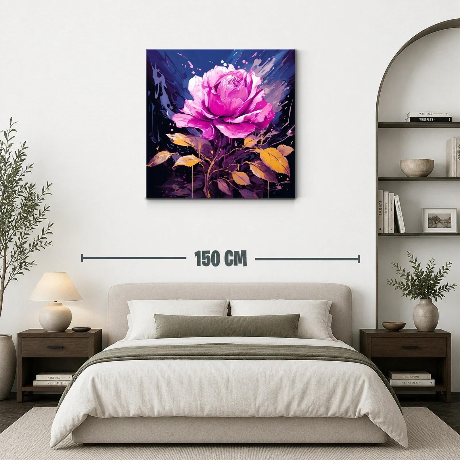 Flor vibrante en tonos rosas y amarillos sobre fondo oscuro — miniatura 3