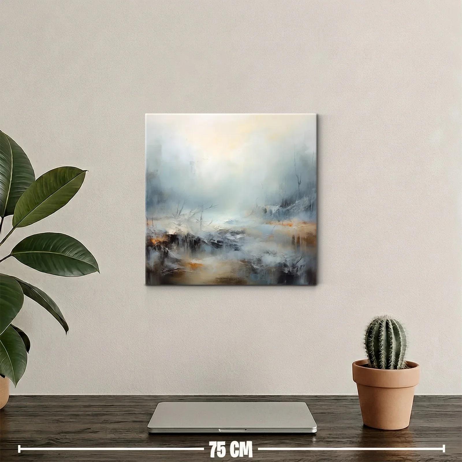 Paisaje nebuloso con tonos suaves y cálidos — miniatura 2