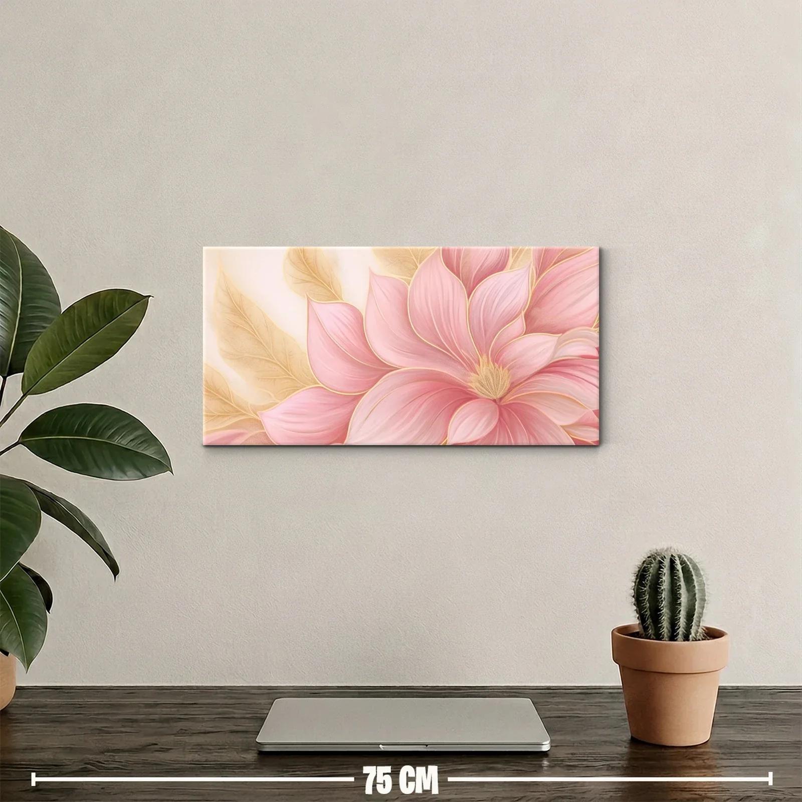 Cuadro flor rosada tipo dalia con pétalos en capas — miniatura 2