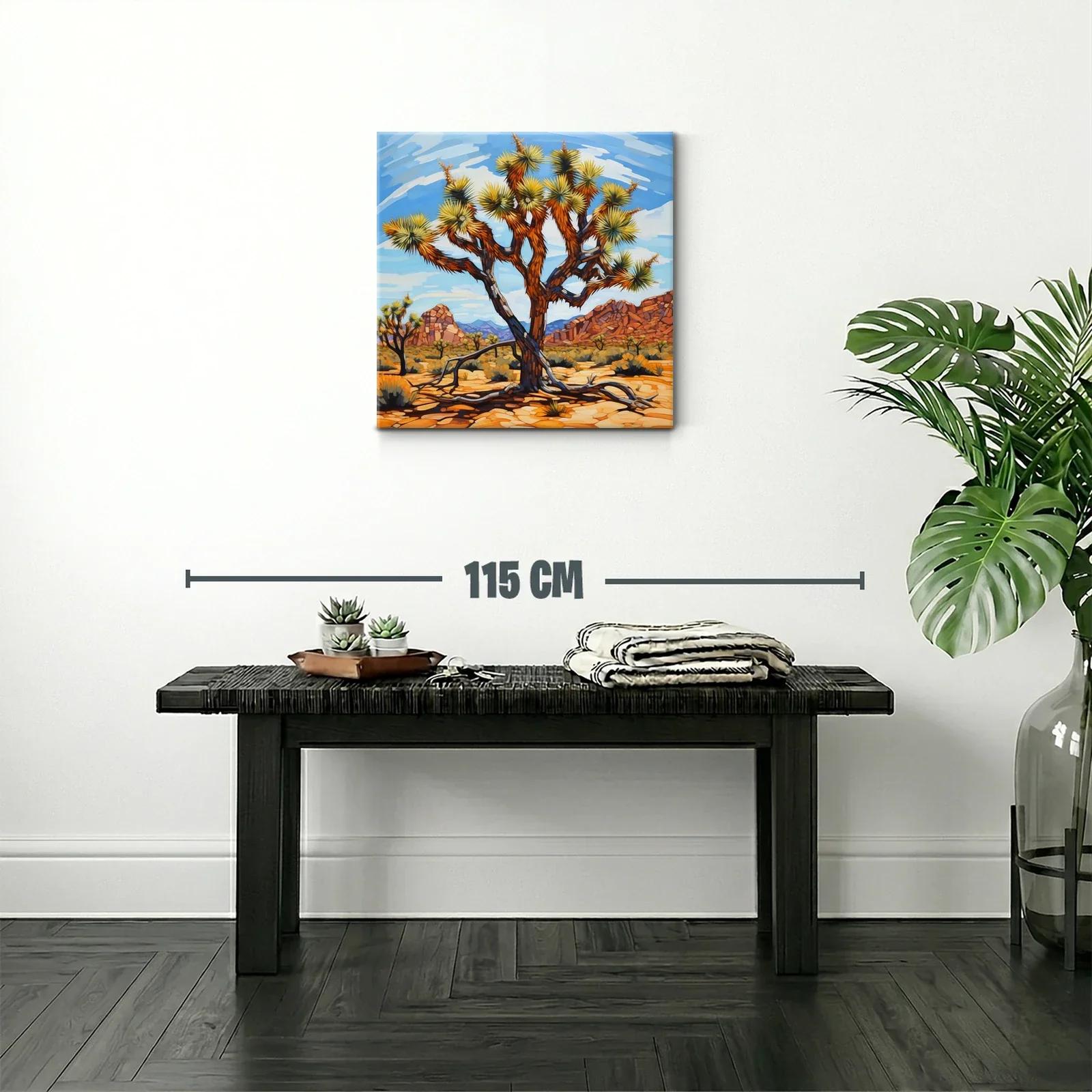 Árbol desértico con paisaje de rocas y cielo despejado — miniatura 2