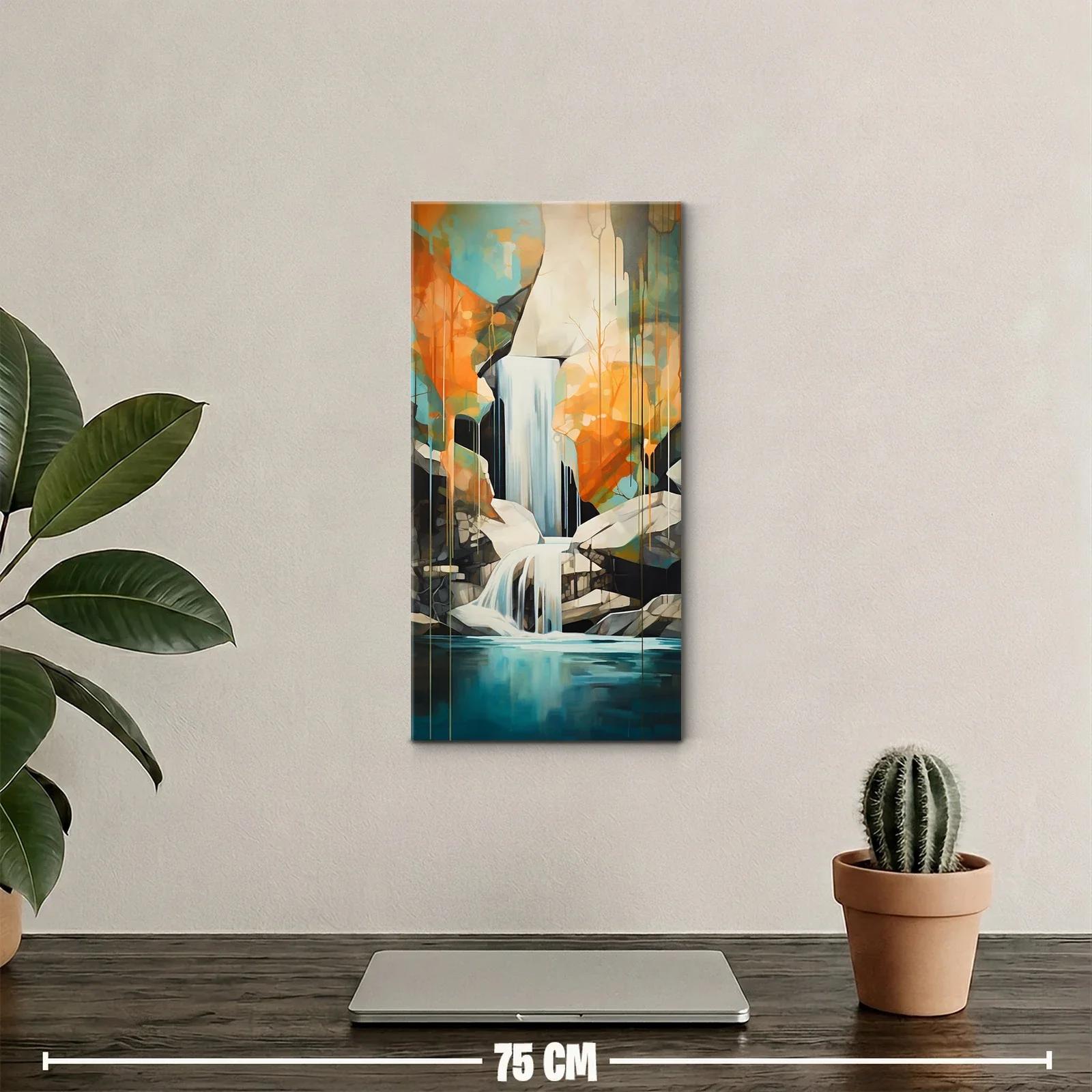 Cuadro cascada en cañón rocoso — miniatura 2