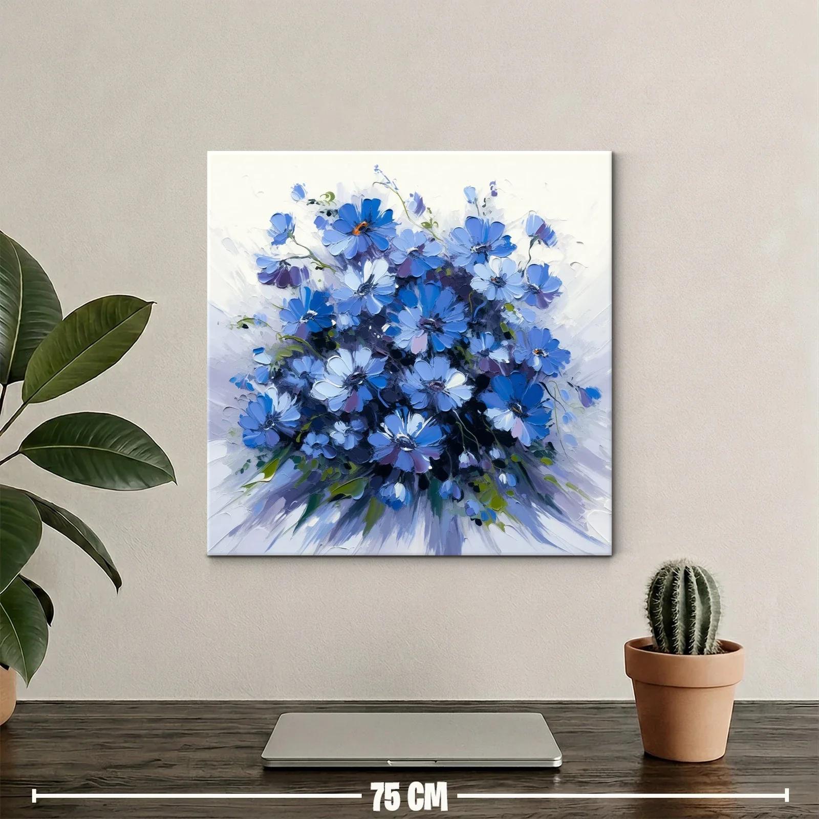 Bouquet de flores en tonos azules y lilas vibrantes — miniatura 2