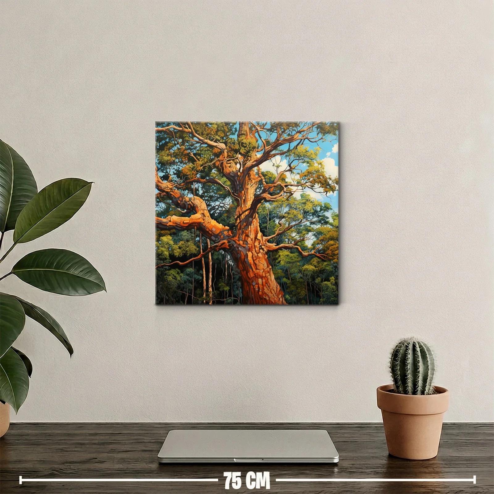 Árbol robusto bajo luz dorada entre copas verdes — miniatura 2