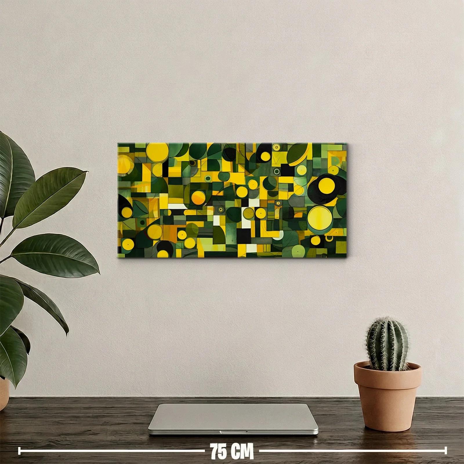 Cuadro abstracción geométrica con retícula irregular — miniatura 2