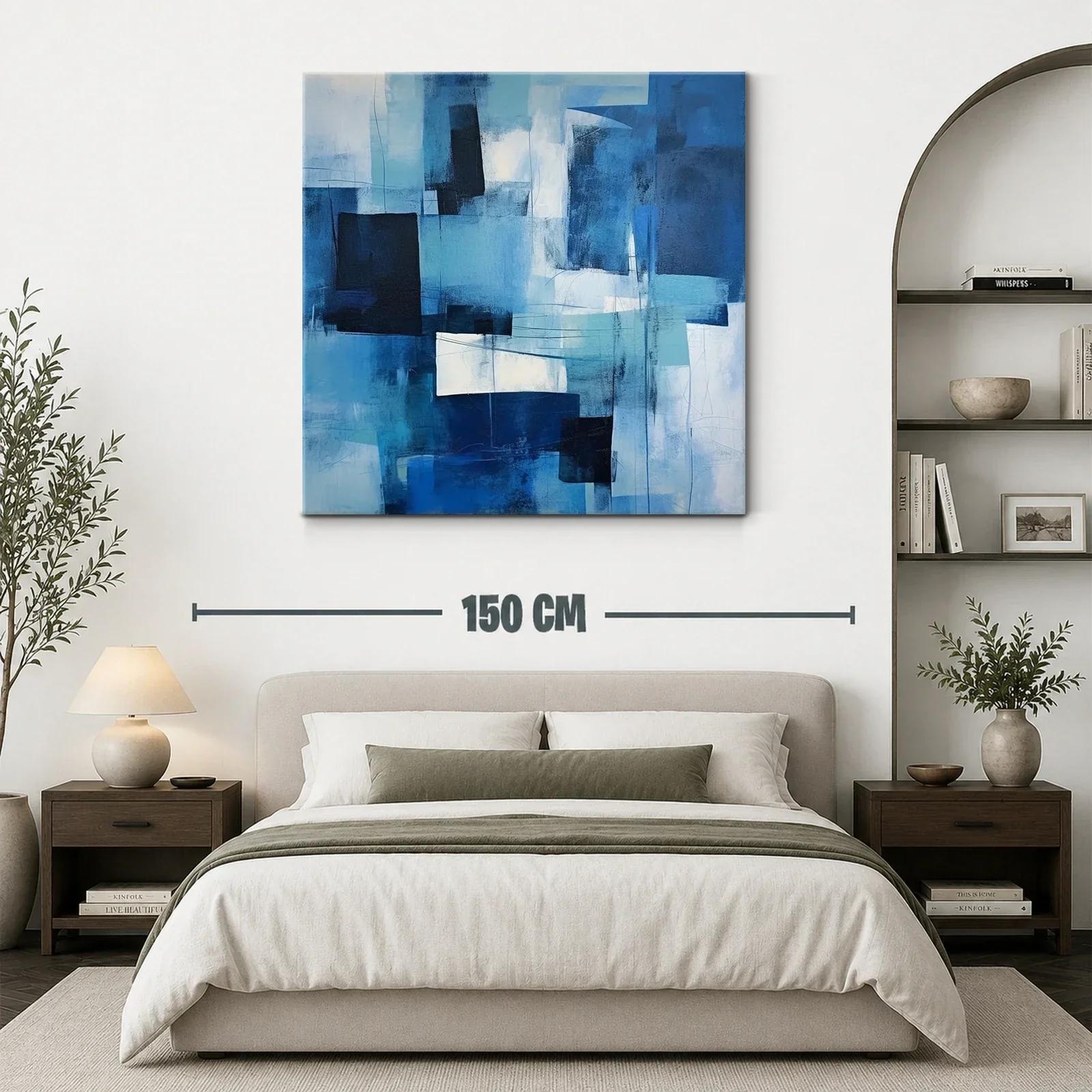 Composición abstracta en tonos azules y blancos — miniatura 3