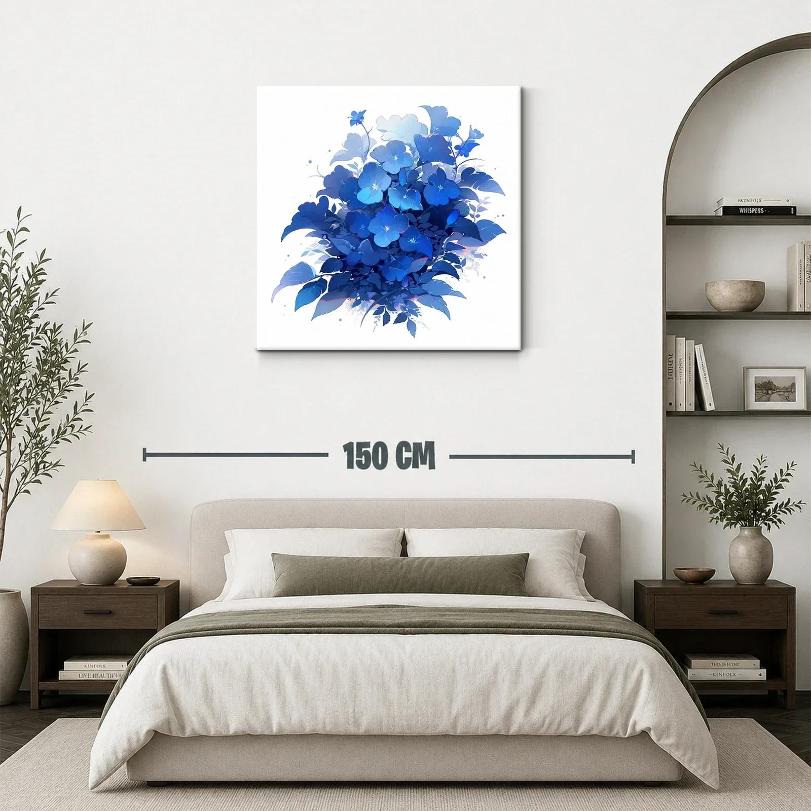 Ramo de flores azules en tonos vibrantes y delicados — miniatura 3