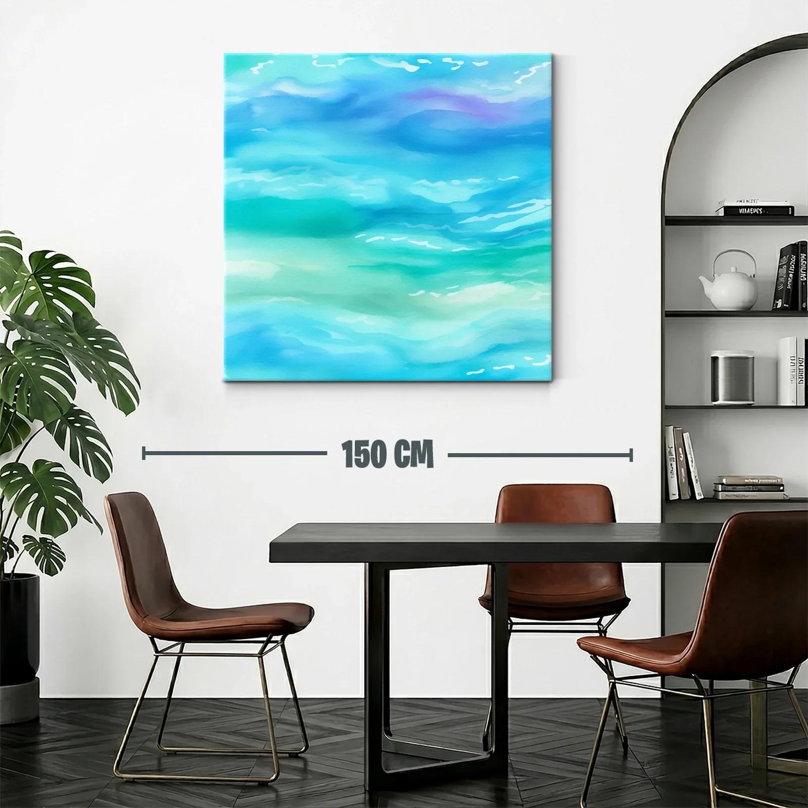 Escena Abstracta en Tonos Suaves de Azul y Verde — miniatura 2