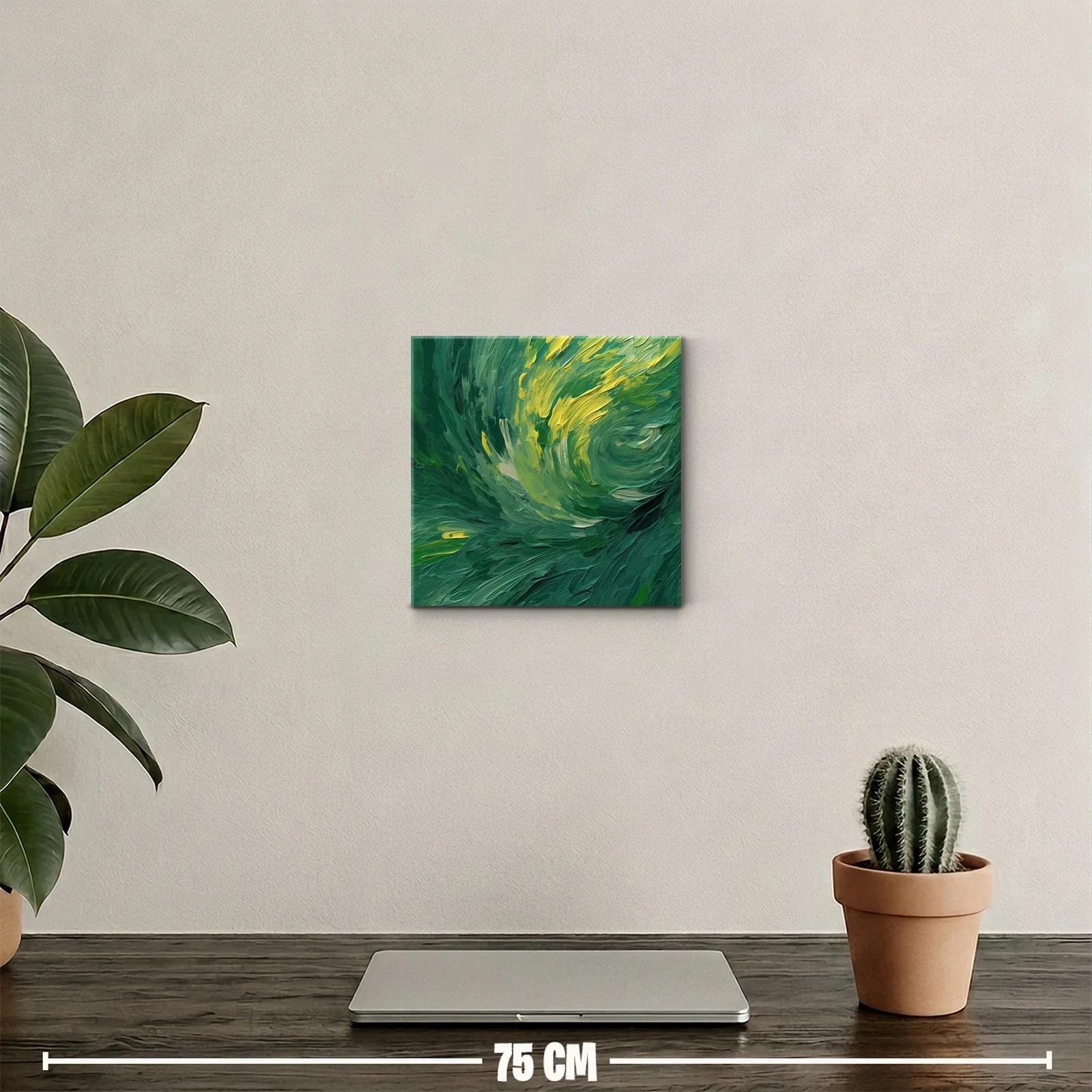 Movimiento orgánico en tonos verdes y amarillos vibrantes — miniatura 2