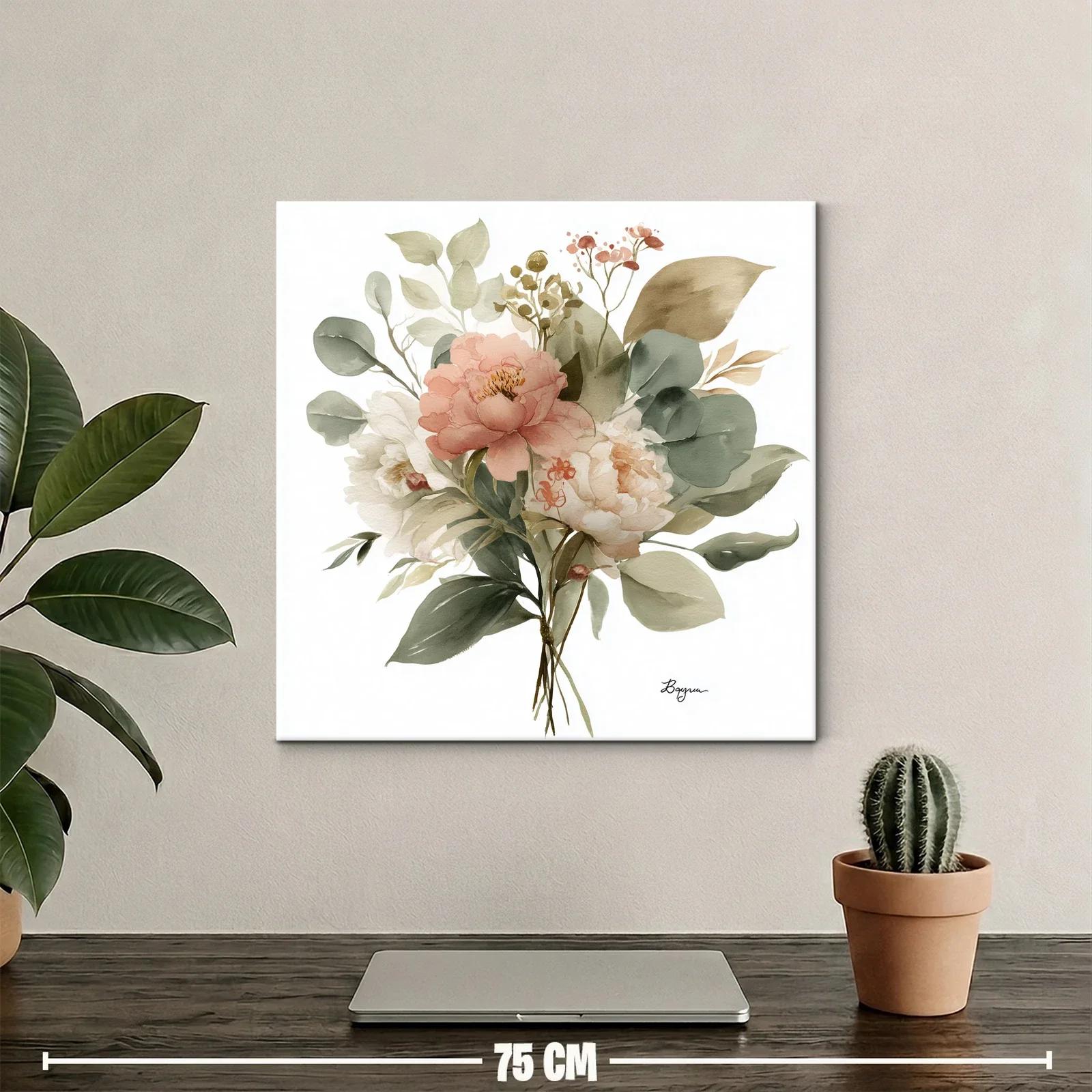 Ramo delicado de flores en tonos suaves y naturales — miniatura 2