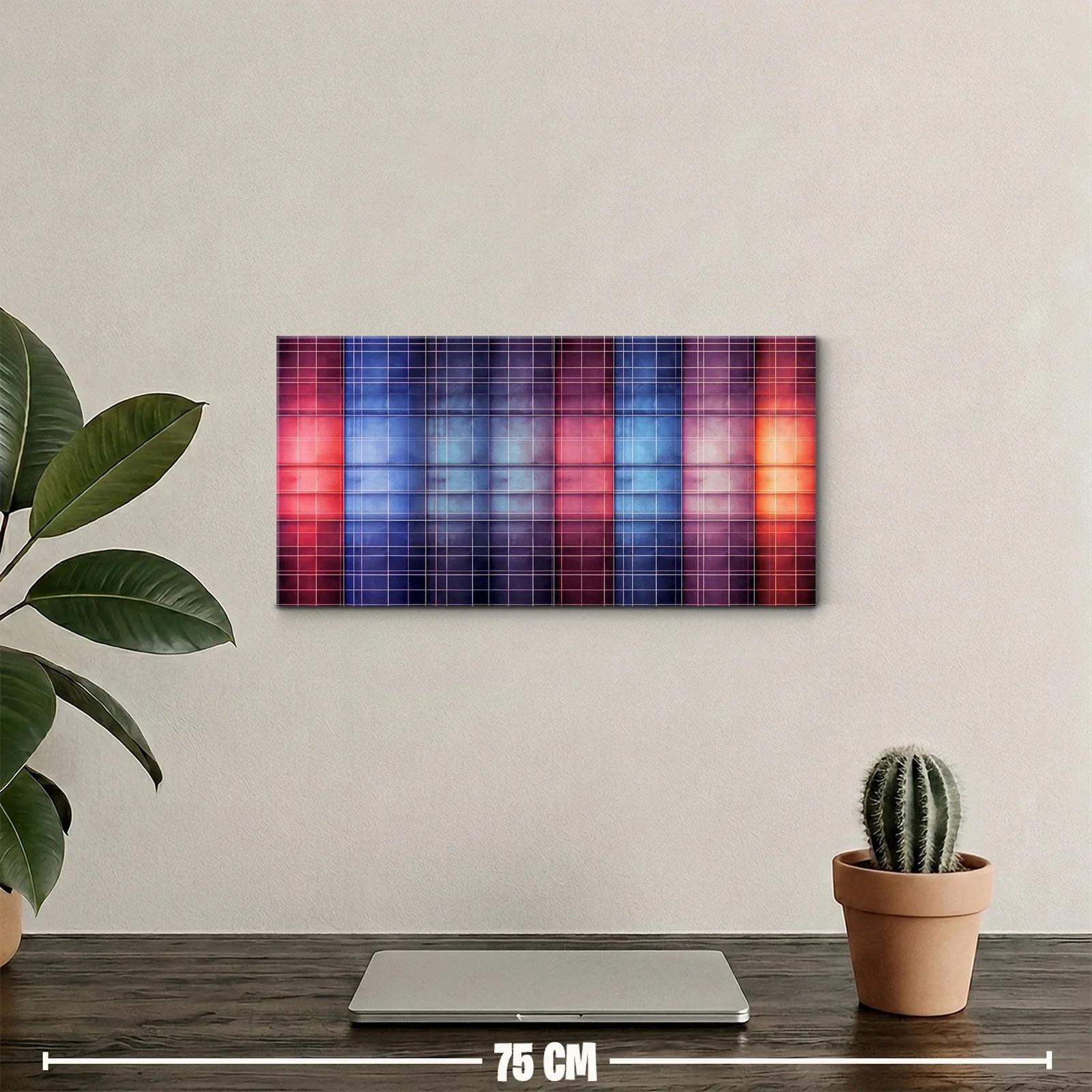 Cuadro patrón de cuadrícula luminosa con brillos suaves — miniatura 2
