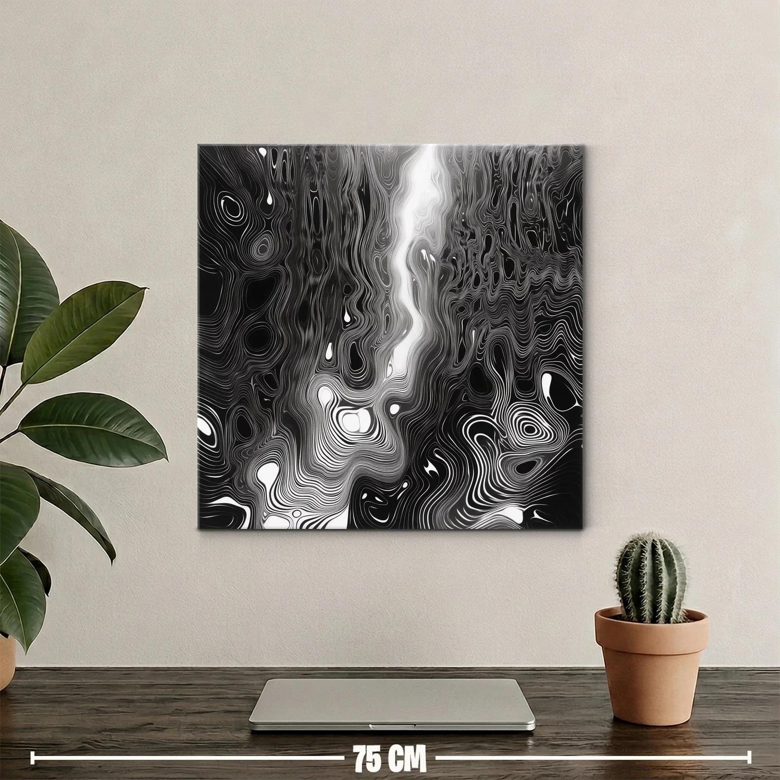Diseño abstracto en blanco y negro con líneas onduladas — miniatura 2