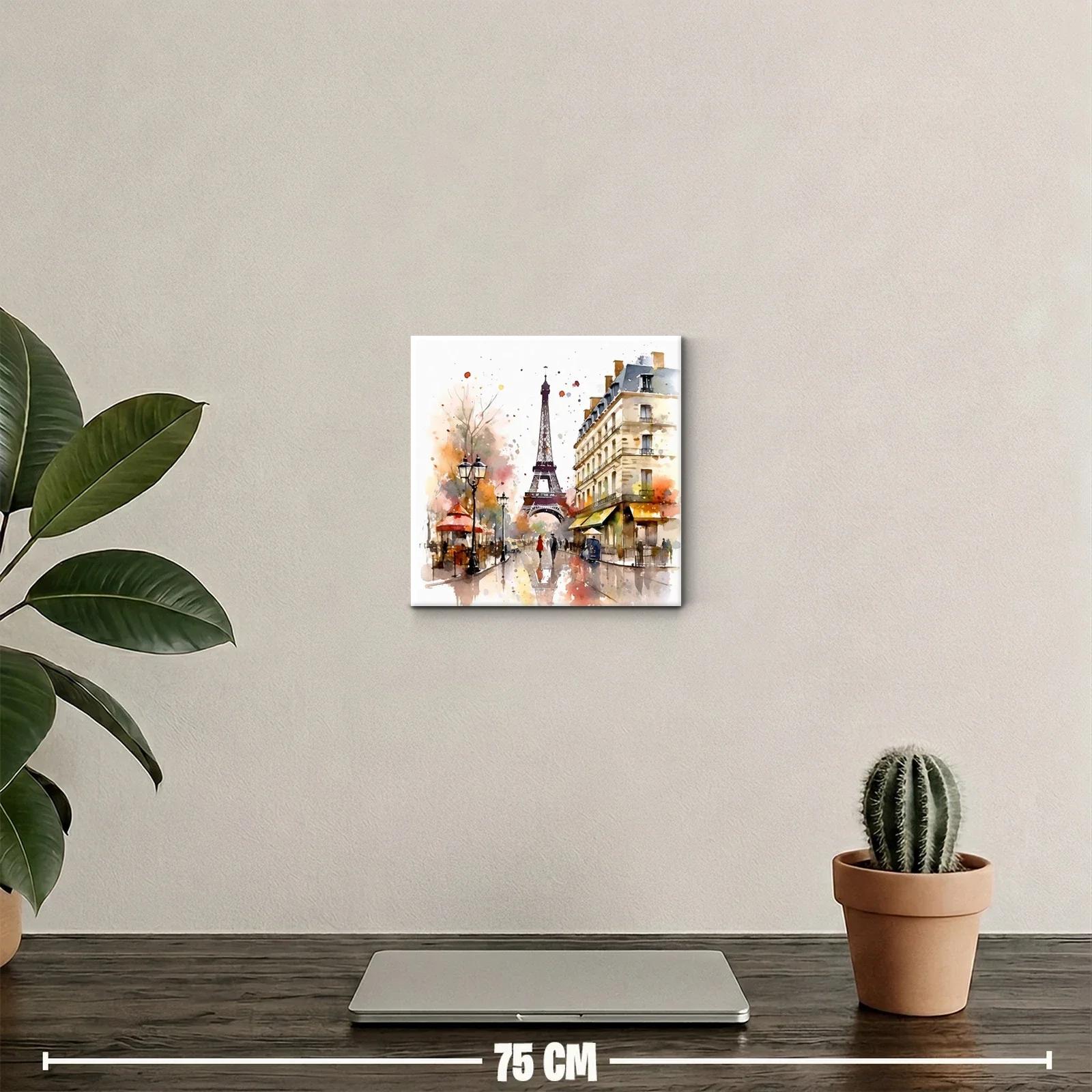 Paisaje parisino con Torre Eiffel y ambiente otoñal — miniatura 2