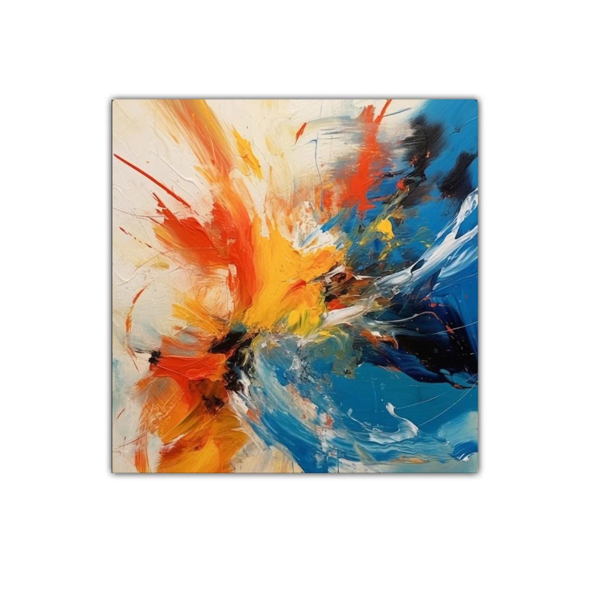 Explosión de colores cálidos y fríos con energía vibrante — miniatura 1