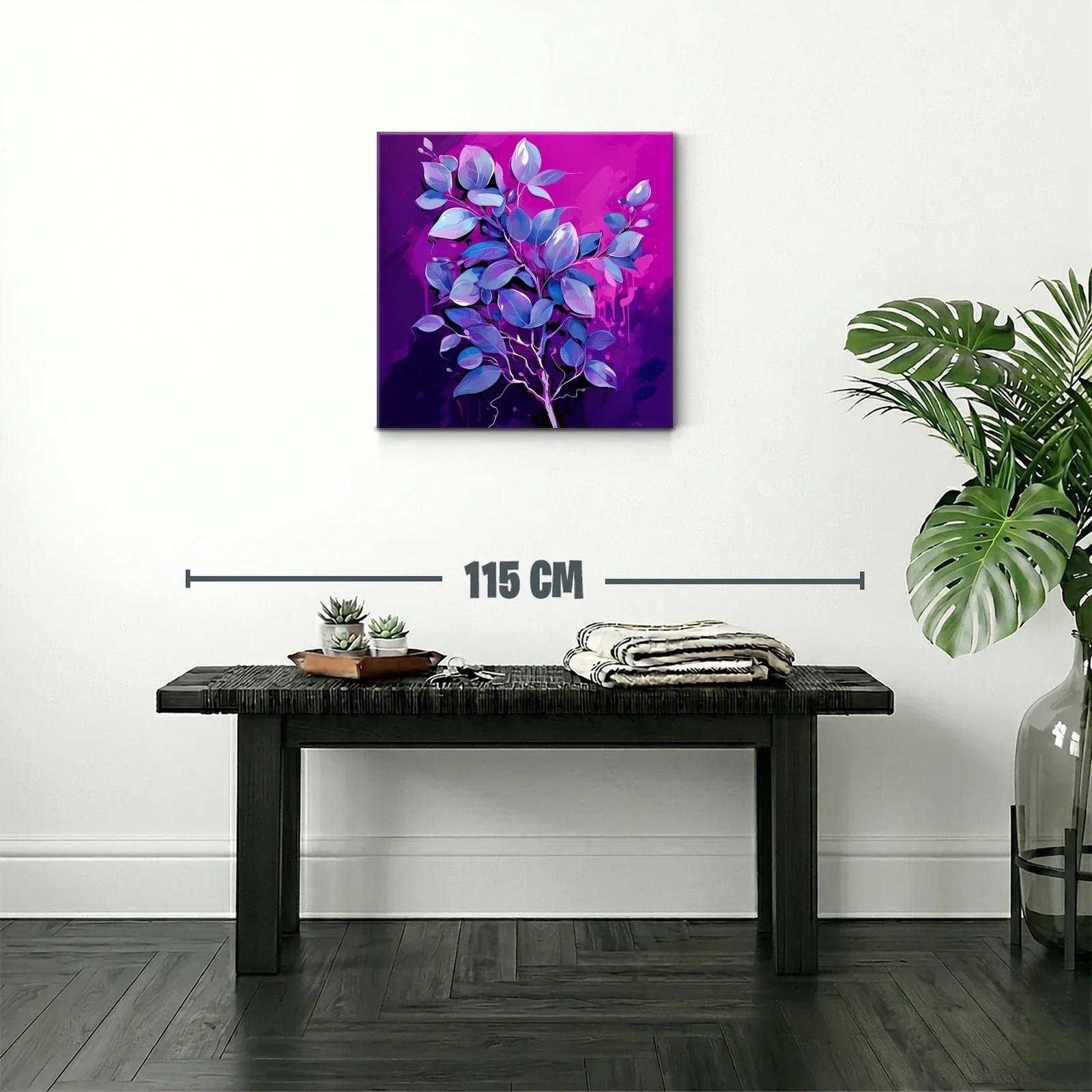 Elegante composición floral en tonos violetas y azules — miniatura 2