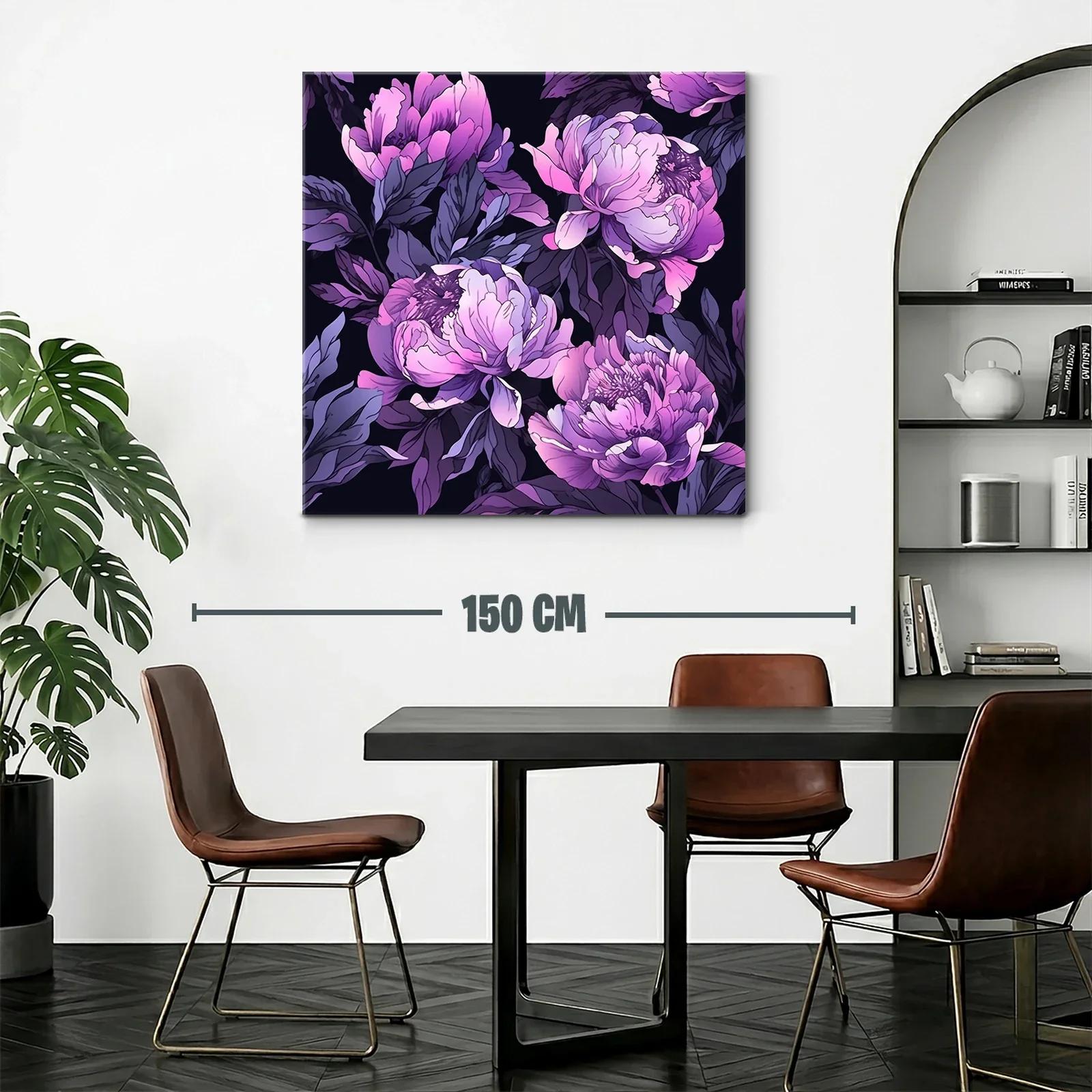 Flores violetas en un fondo oscuro elegante — miniatura 2