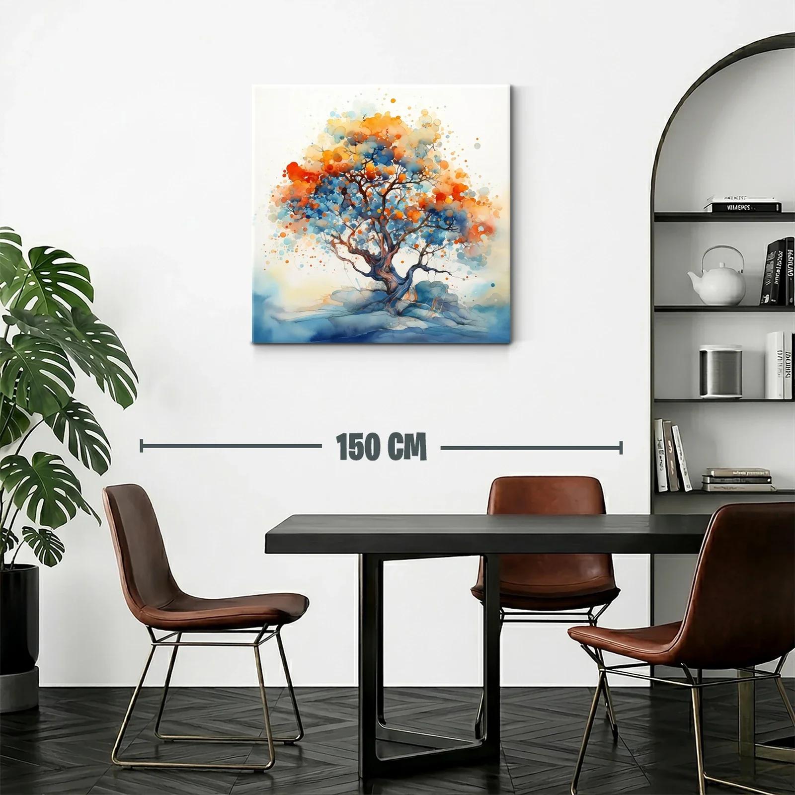Árbol vibrante con tonos cálidos y fríos en armonía visual — miniatura 2