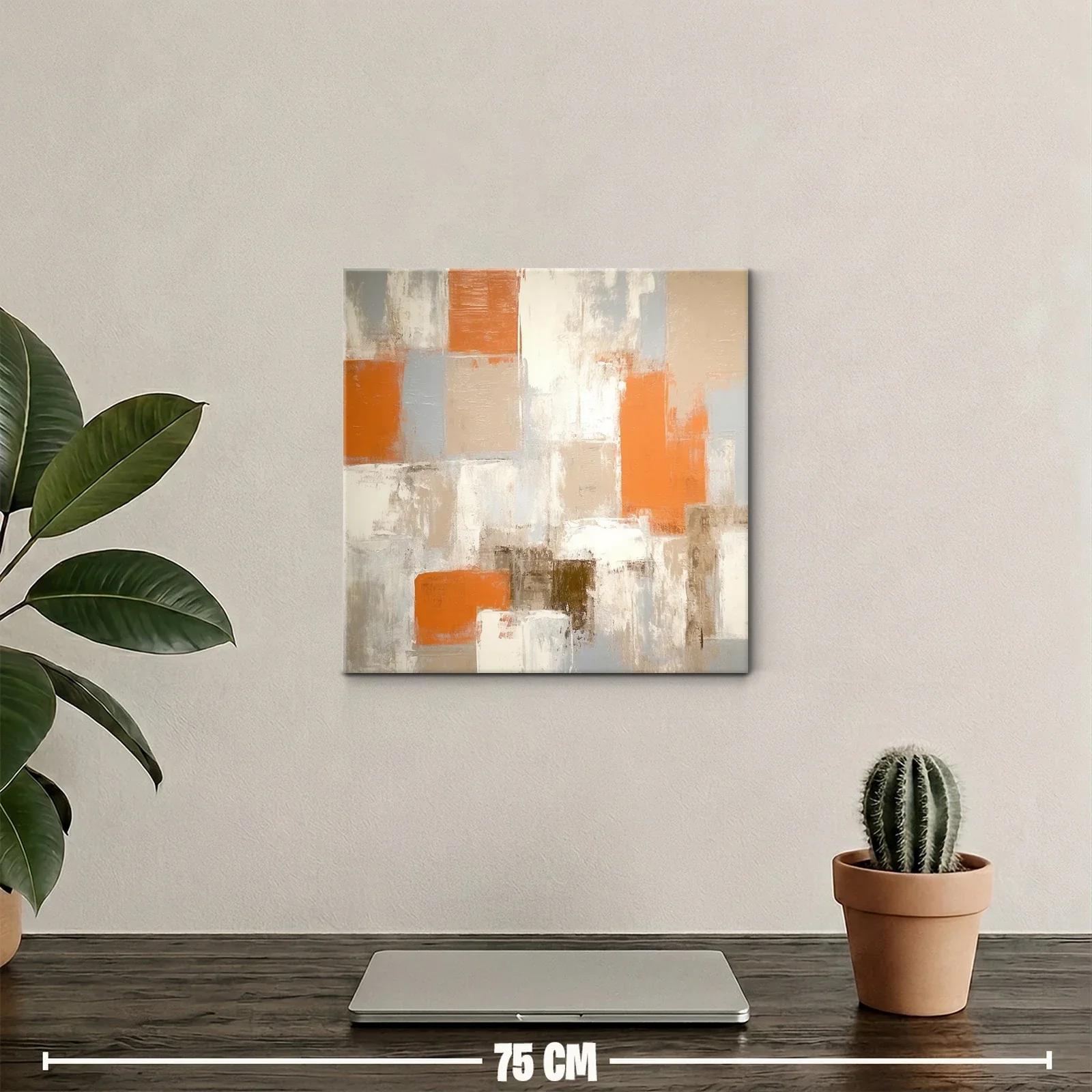 Composición Abstracta con Tonos Cálidos y Neutros — miniatura 2