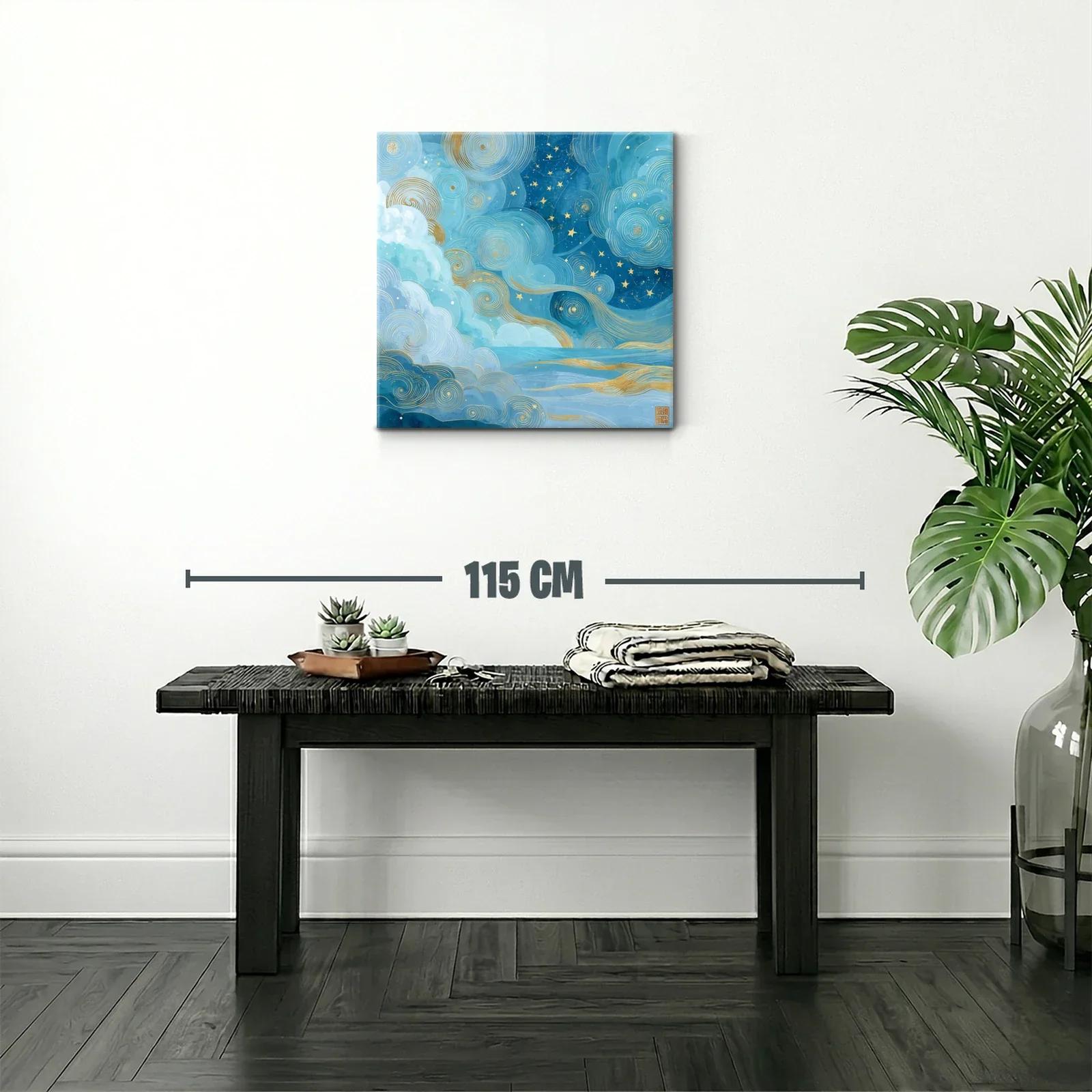 Encanto celestial en tonos azules con detalles dorados — miniatura 2