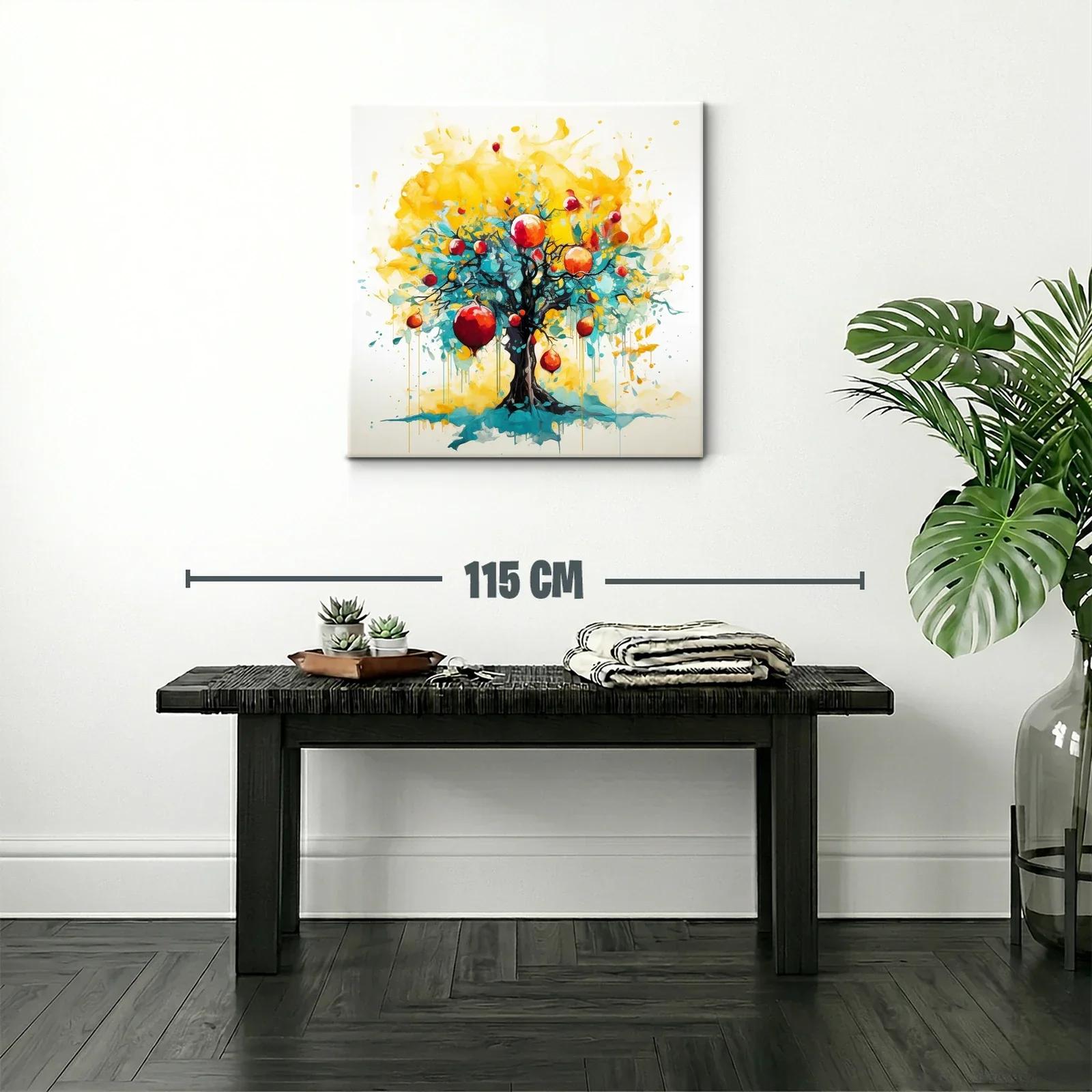 Árbol vibrante con frutos en tonos cálidos y frescos — miniatura 2