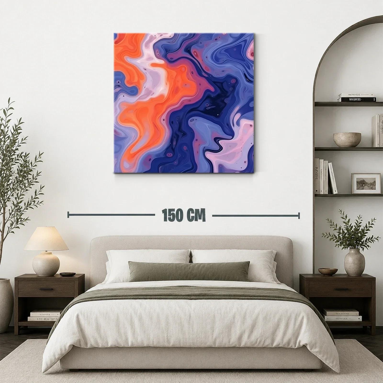 Composición abstracta con fluidas formas en tonos vivos — miniatura 3