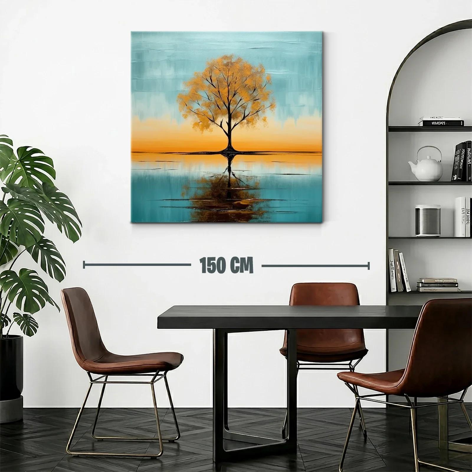 Ética y serenidad en árbol reflejado sobre agua tranquila — miniatura 2
