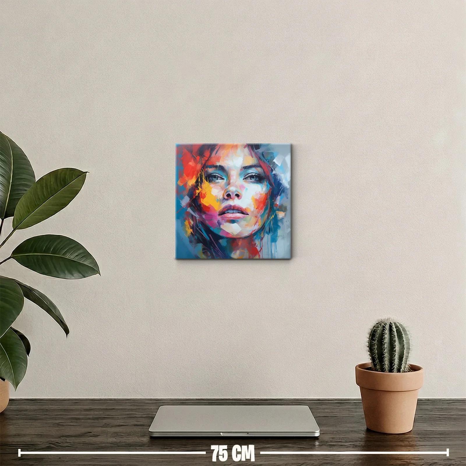 Retrato vibrante de mujer con colores intensos y contrastes — miniatura 2