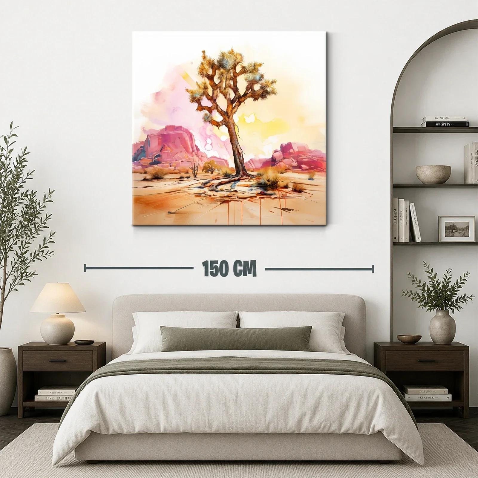 Árbol solitario en paisaje desértico cálido y vibrante — miniatura 3