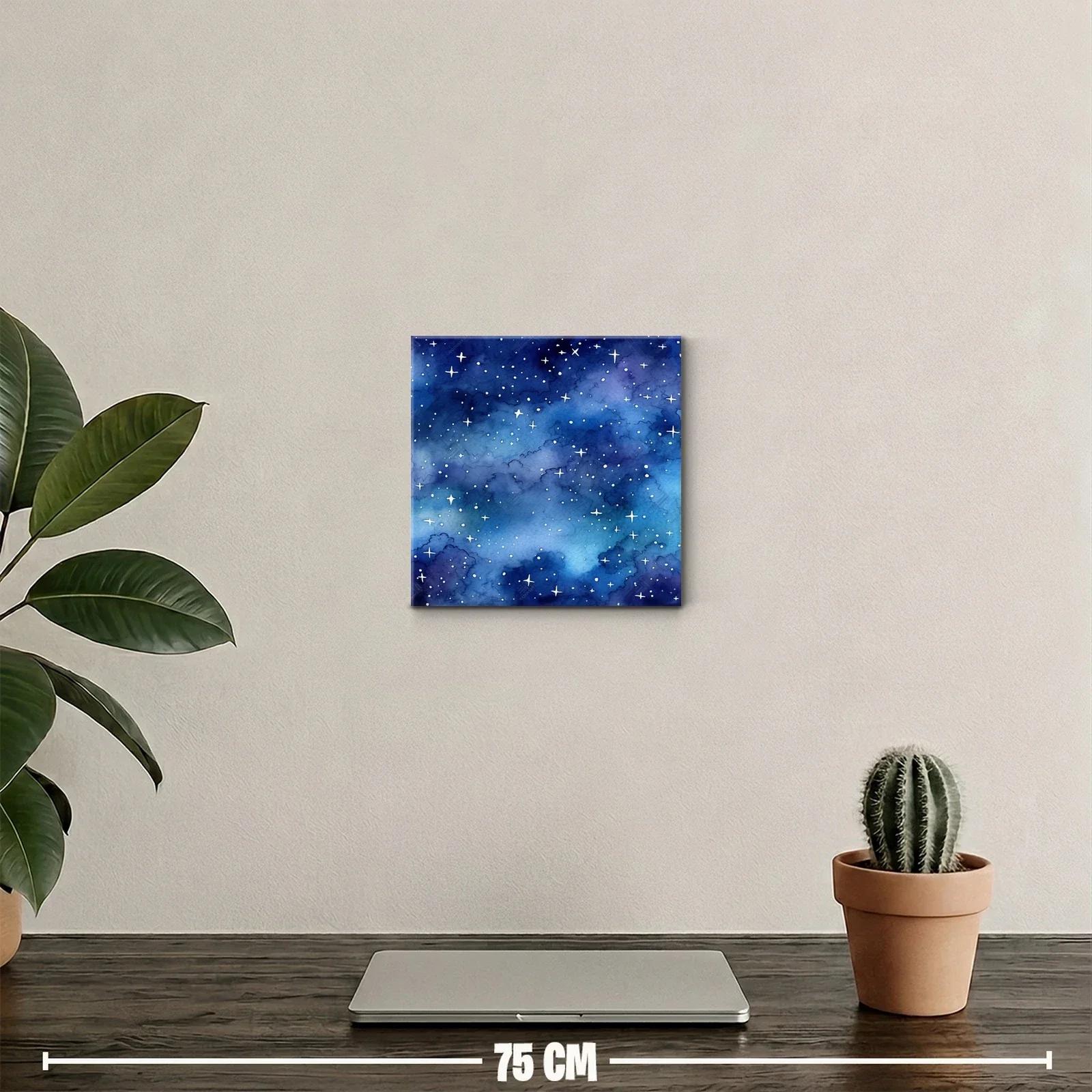Cuadro con un cielo estrellado en tonos azul profundo — miniatura 2