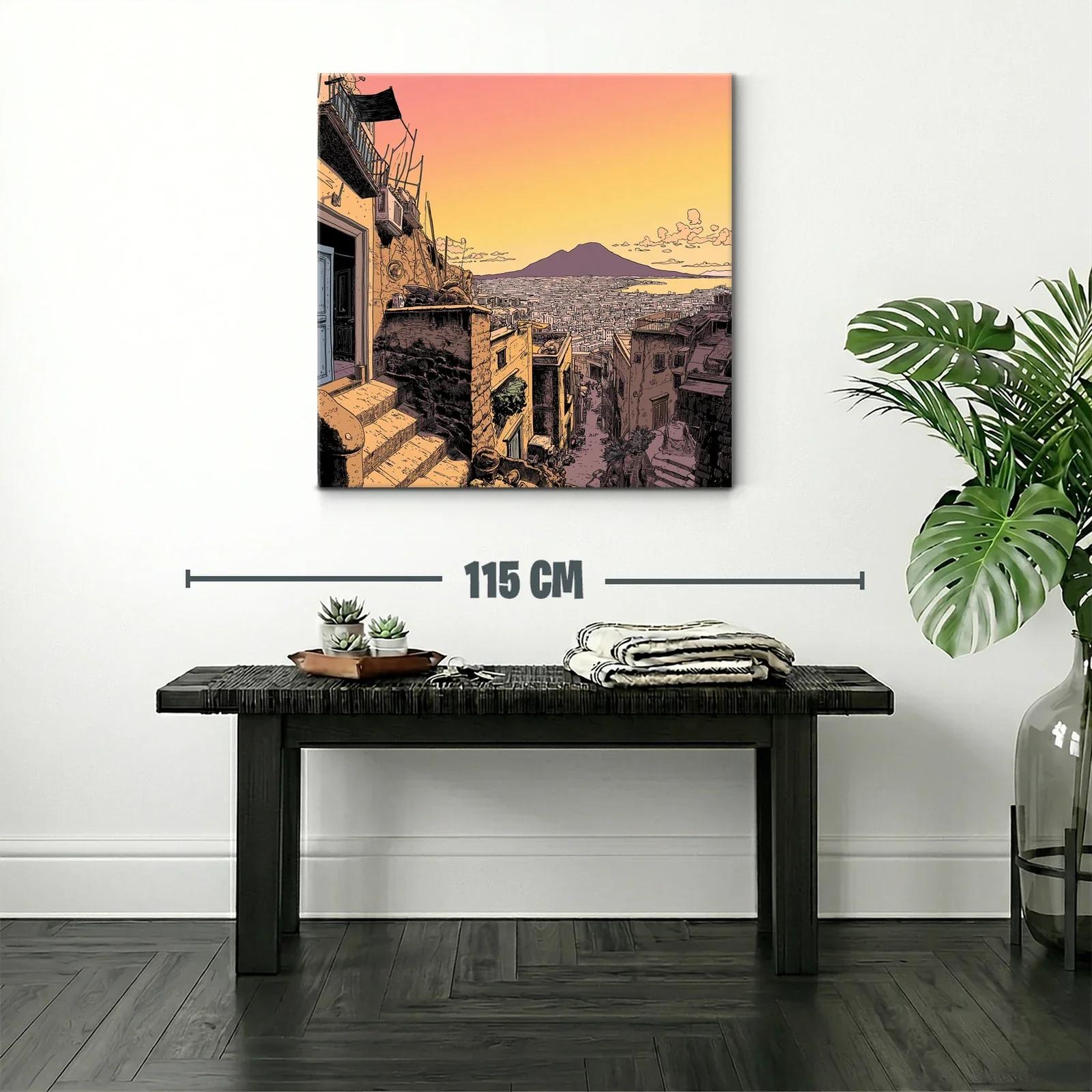 Atardecer cálido sobre calle de ciudad histórica italiana — miniatura 2