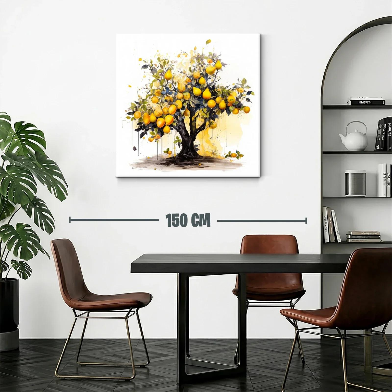 Árbol frutal vibrante con frutos dorados y hojas verdes — miniatura 2
