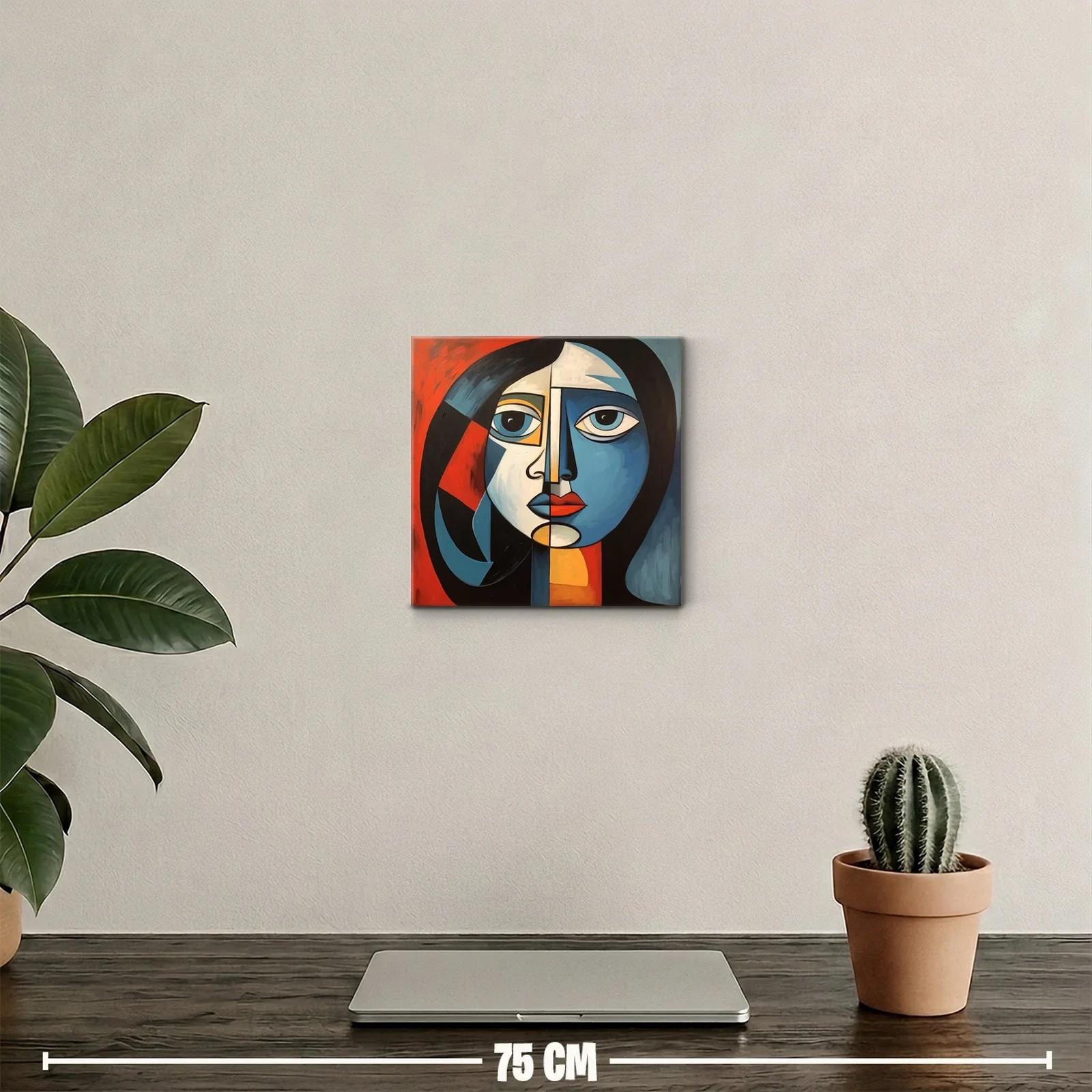 Rostro abstracto con colores intensos y formas geométricas — miniatura 2