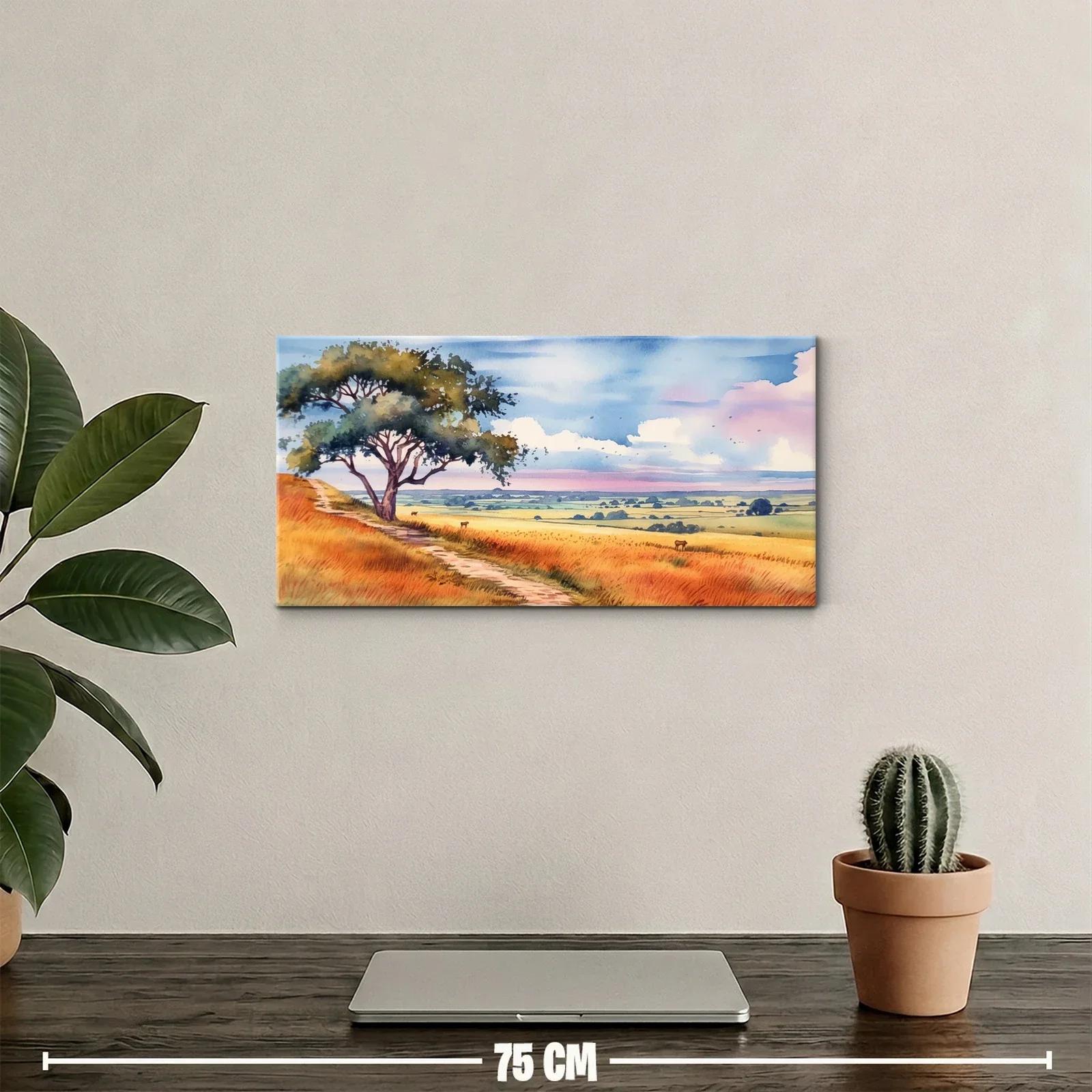 Cuadro árbol solitario con sendero curvo — miniatura 2