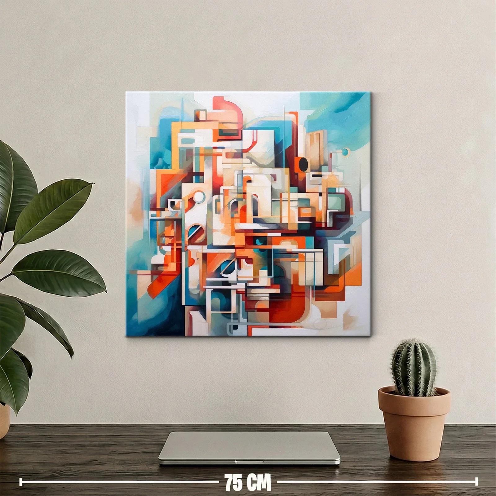 Composición abstracta con formas geométricas y tonos cálidos — miniatura 2