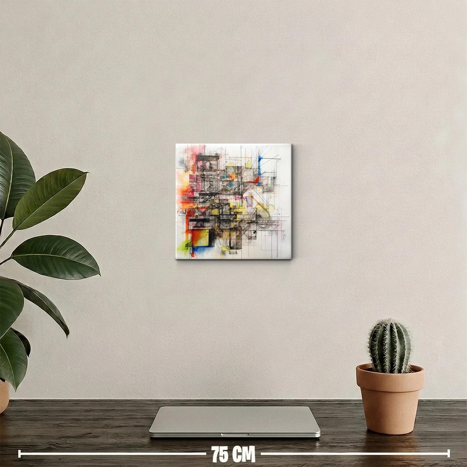 Composición abstracta con trazos dinámicos y color vibrante — miniatura 2