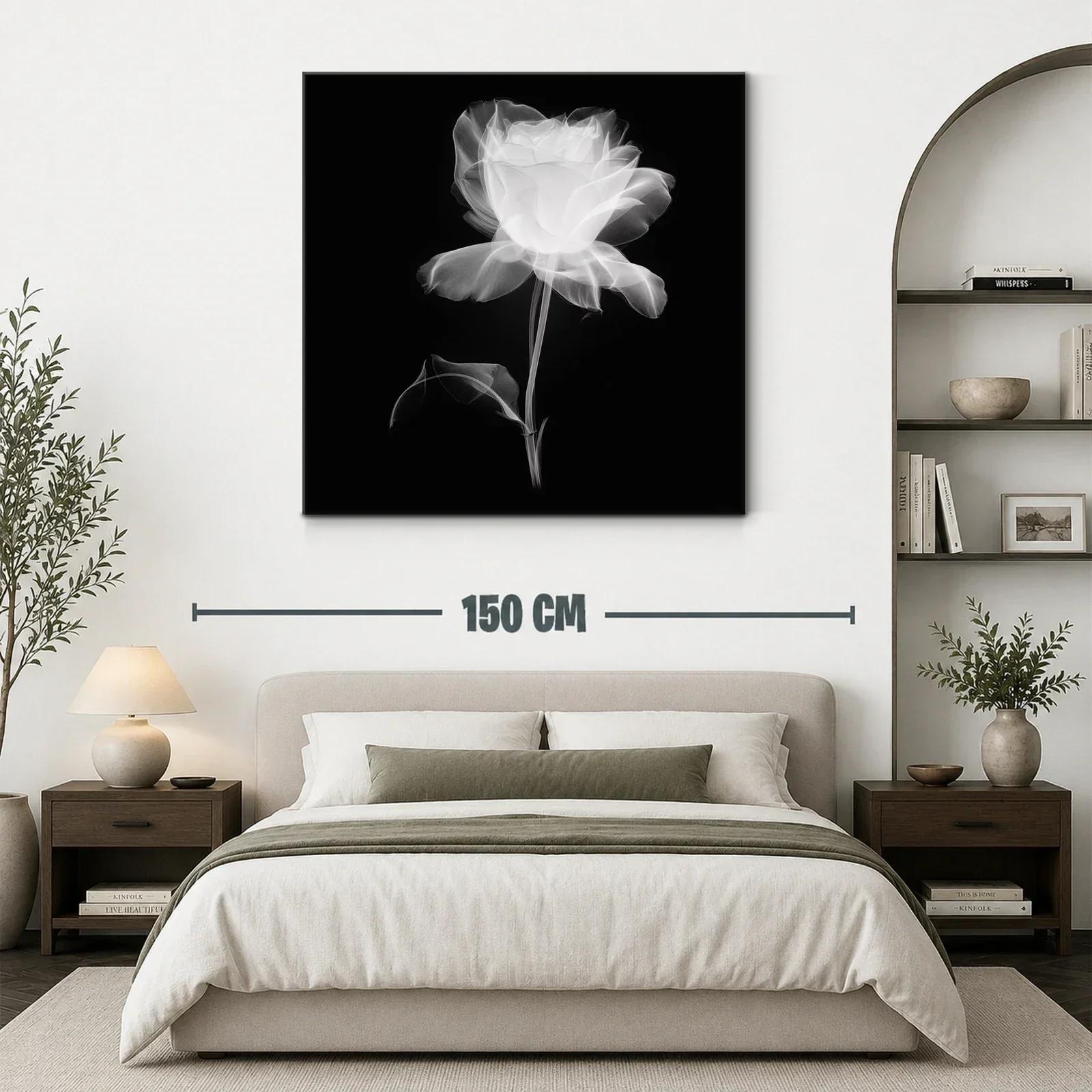 Rosa blanca etérea sobre fondo oscuro — miniatura 3