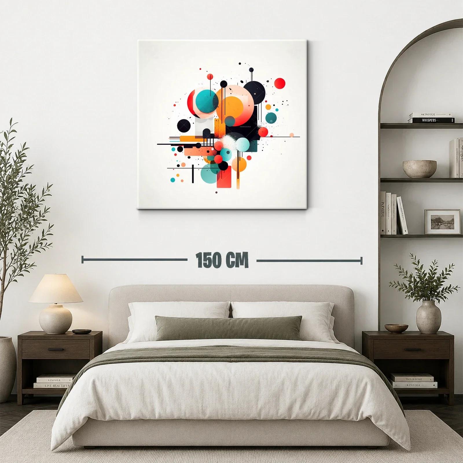 Composición abstracta con círculos en tonos vibrantes — miniatura 3