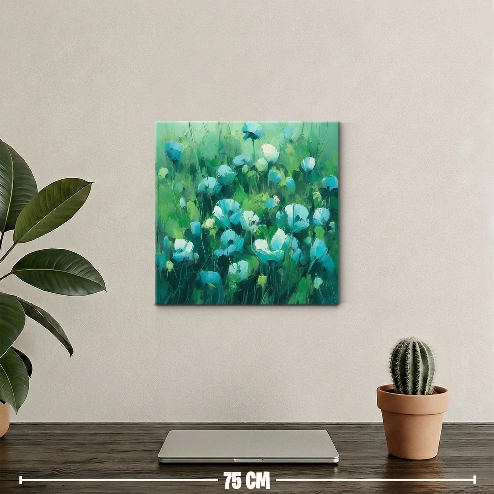Ramo de flores en tonos verdes y azules vibrantes — miniatura 2