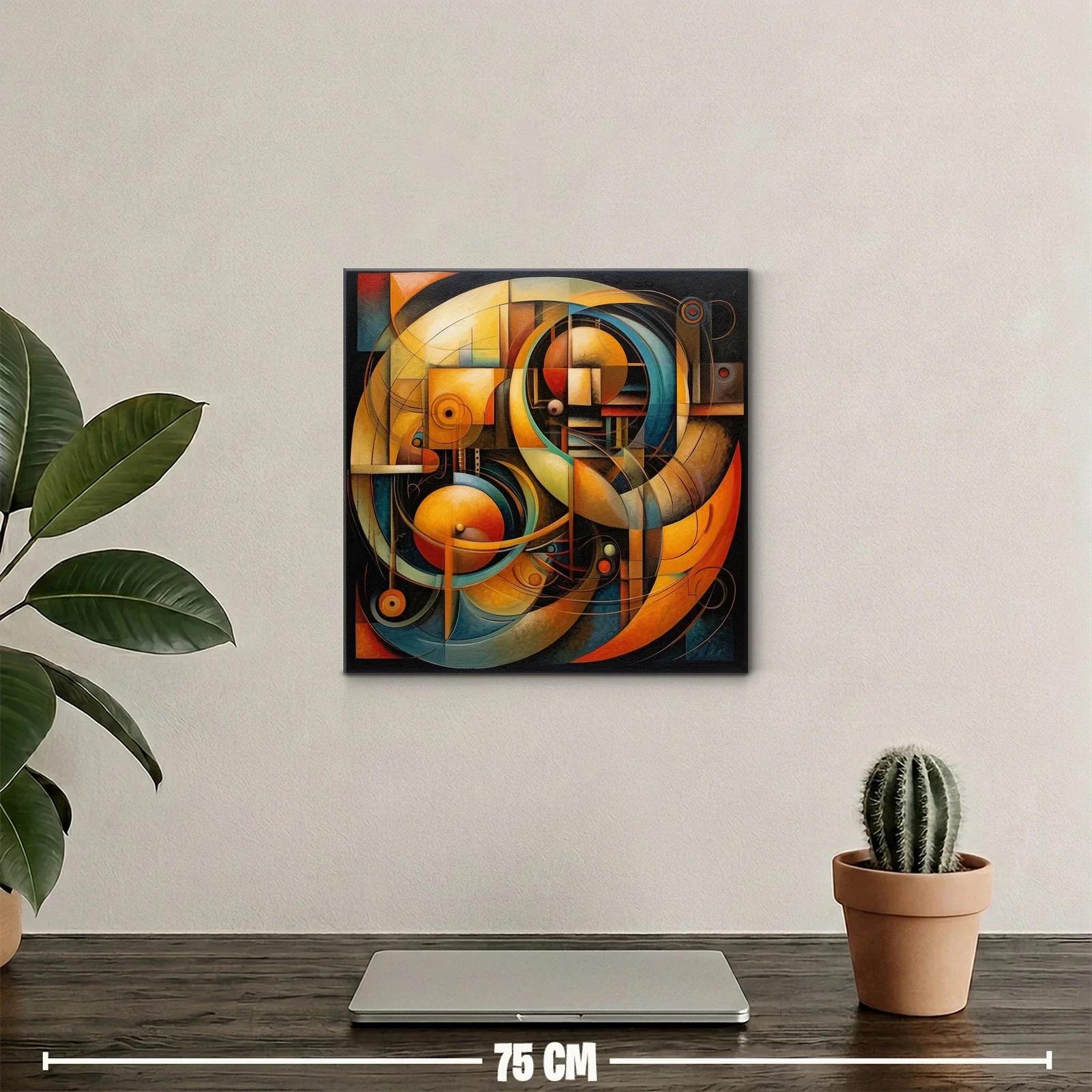 Composición abstracta en tonos cálidos y contrastes vibrantes — miniatura 2