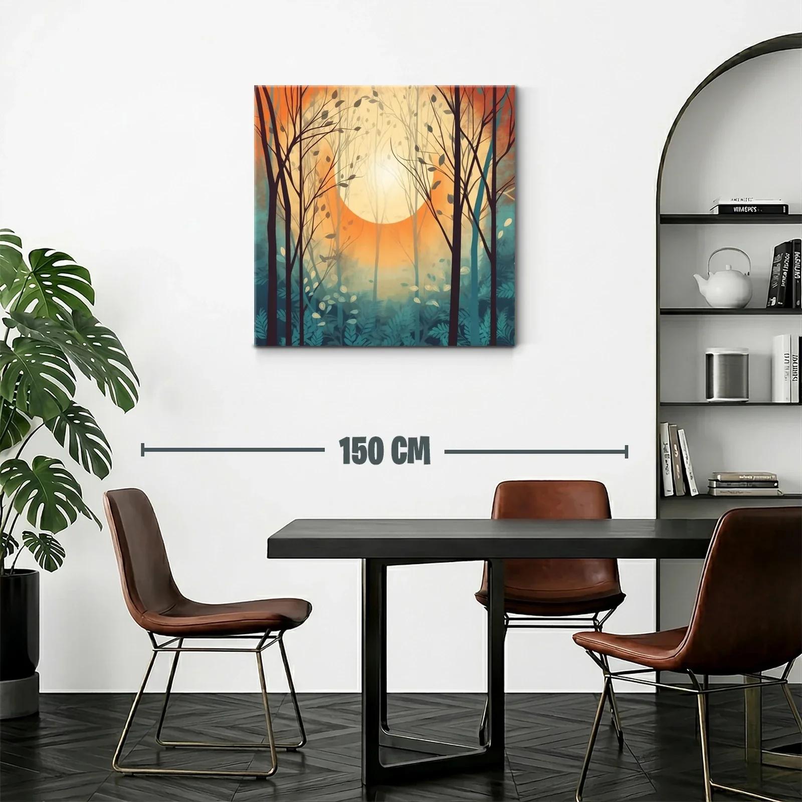 Bosque al amanecer con atmósfera cálida y serena — miniatura 2